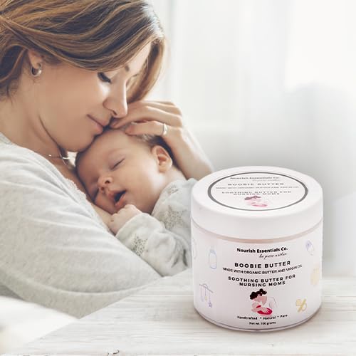 Nourish Essentials Co. Happy Nappy & Boobie Butter Duo - Organic Diaper Rash Cream & Nursing Balm for Babies & Moms | Perfect for Diaper Changes & Breastfeeding Comfort