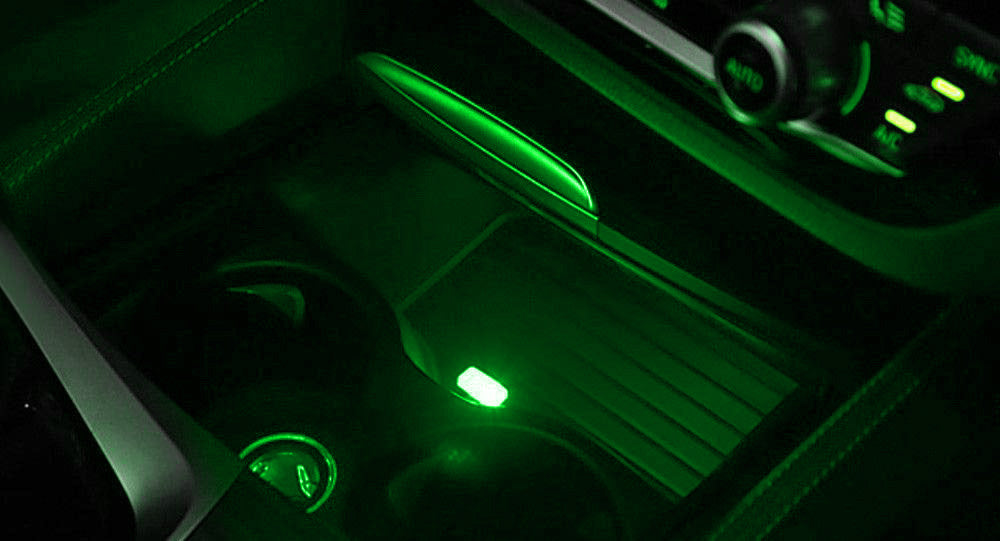 Emerald Green USB LED Car Interior Ambient Lighting Kit - Miniature Accent Lights for Cars, Trucks & SUVs - Enhance Mood & Style While Driving at Night