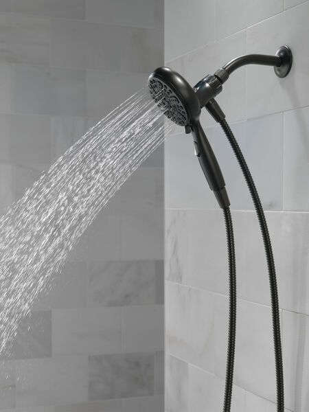Delta 75609BL SureDock Magnetic Hand Shower - 6 Setting Matte Black Finish for Bathroom & Spa Relaxation