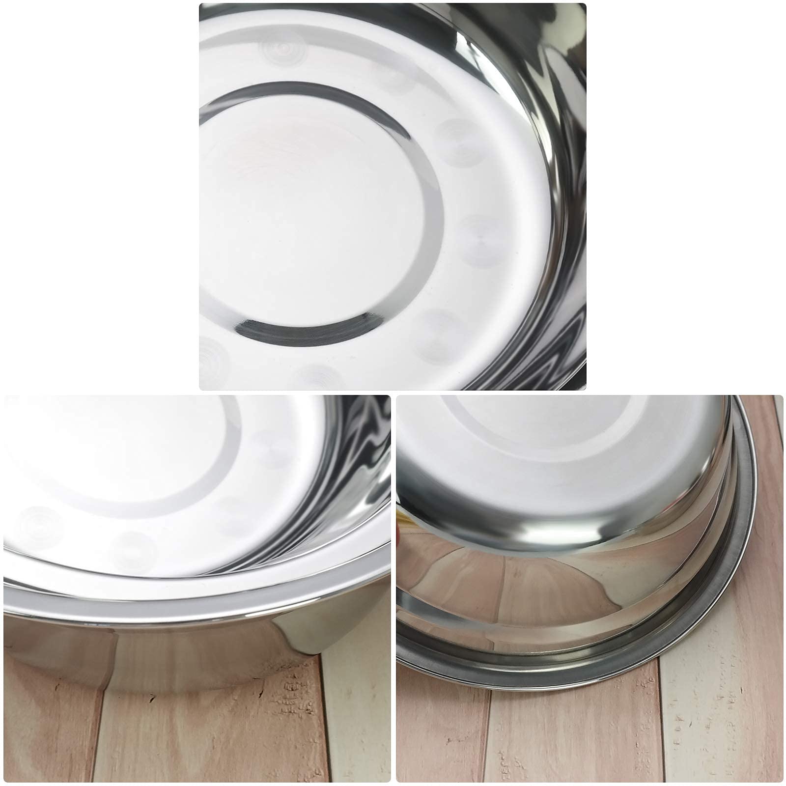 6-Pack Stainless Steel Mixing Bowls for Salad, Cooking & Baking – Durable Serving Bowls for Kitchen Prep, Meal Mixing & Food Presentation