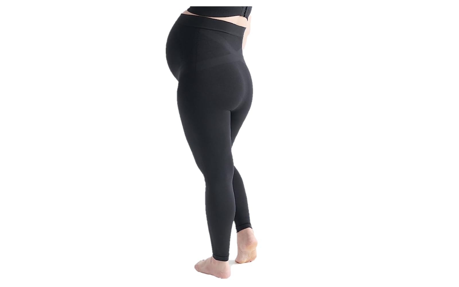 KNIX Seamless BlissFit Maternity Leggings - Over-The-Belly Pregnancy Activewear for Yoga, Gym & Everyday Comfort - Black