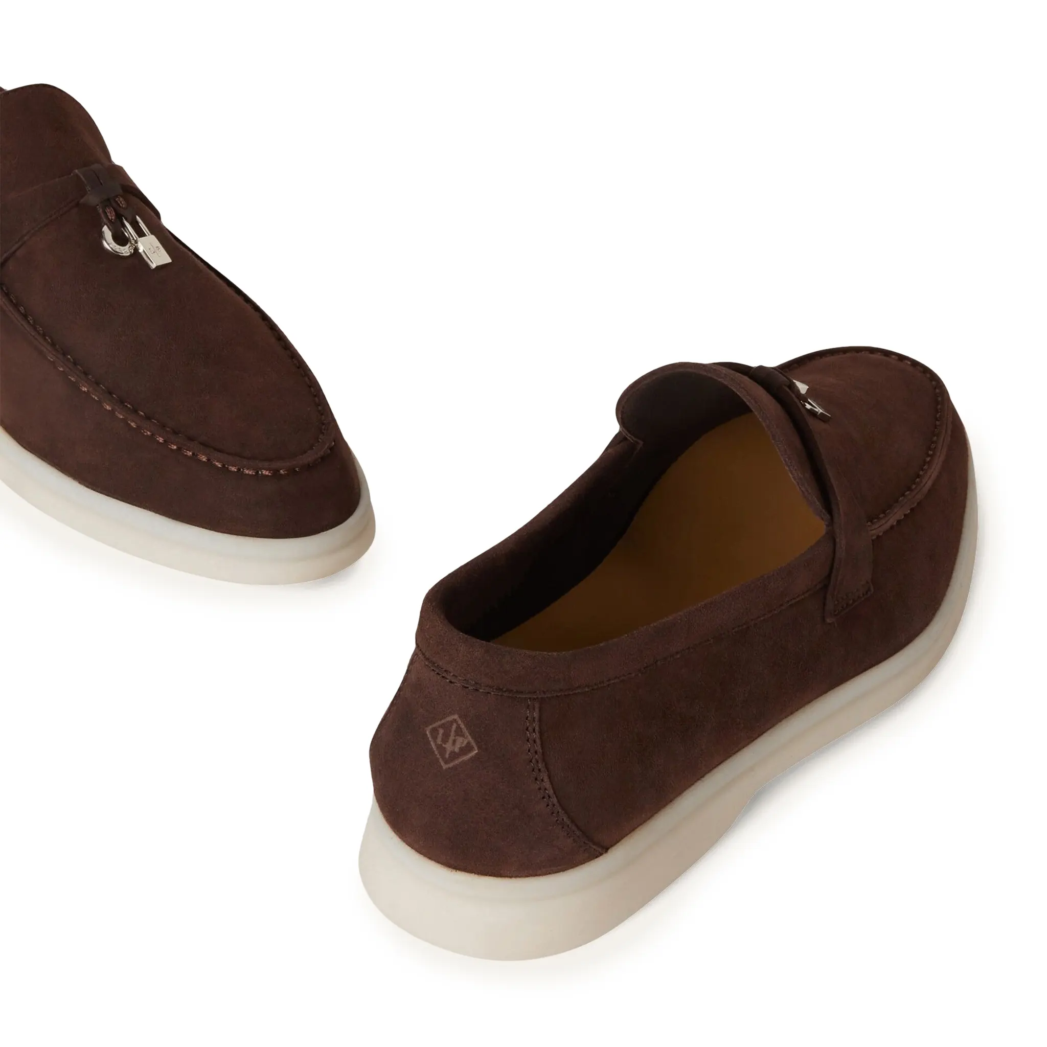 Loro Piana Summer Charms Walk Suede Chocolate Loafers for Men - Comfortable Casual Shoes for Office & Travel