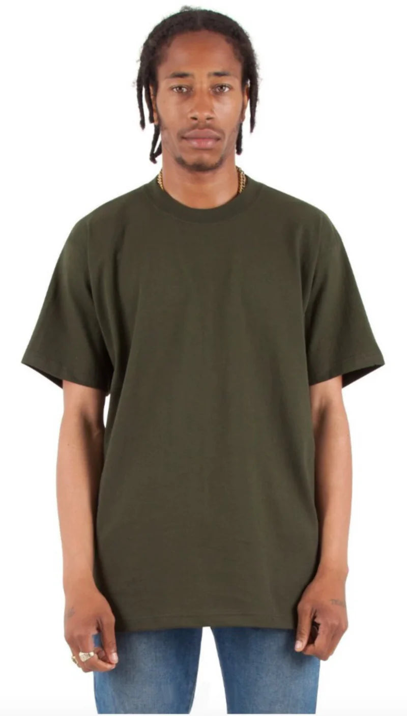 Premium Heavyweight Cotton T-Shirt for Men - Soft & Durable Switch Blank Tee in Hunter Green - Perfect for Casual Wear, Gym & Everyday Comfort