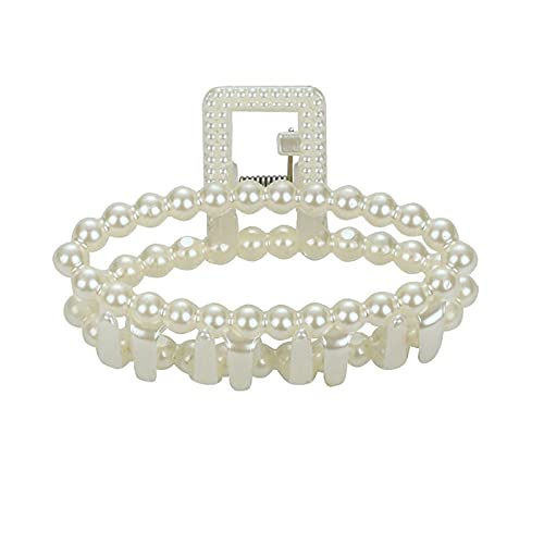Licogel 6PCS Pearl Hair Claw Clips - Fashionable Geometric Hair Clips for Women & Girls, Non-Slip Jaw Clips for Ponytail, Bun & Updo Hairstyles - Perfect for Daily Use, Work, Parties & Special Occasions
