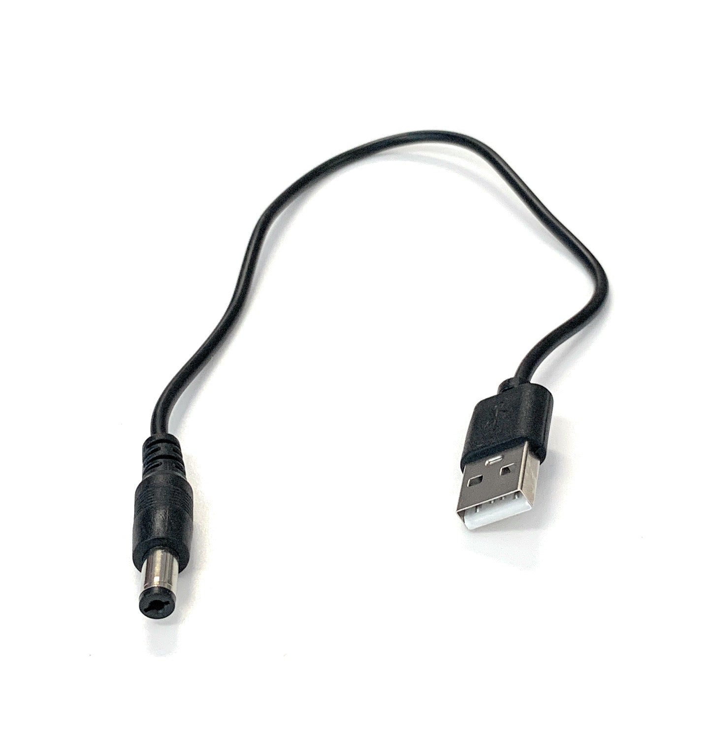 USB A Male to 5.5x2.1mm Barrel Male Power Adapter Cable - Compatible with LED Strips, CCTV Cameras & Electronics - Perfect for DIY Projects & Home Security Systems