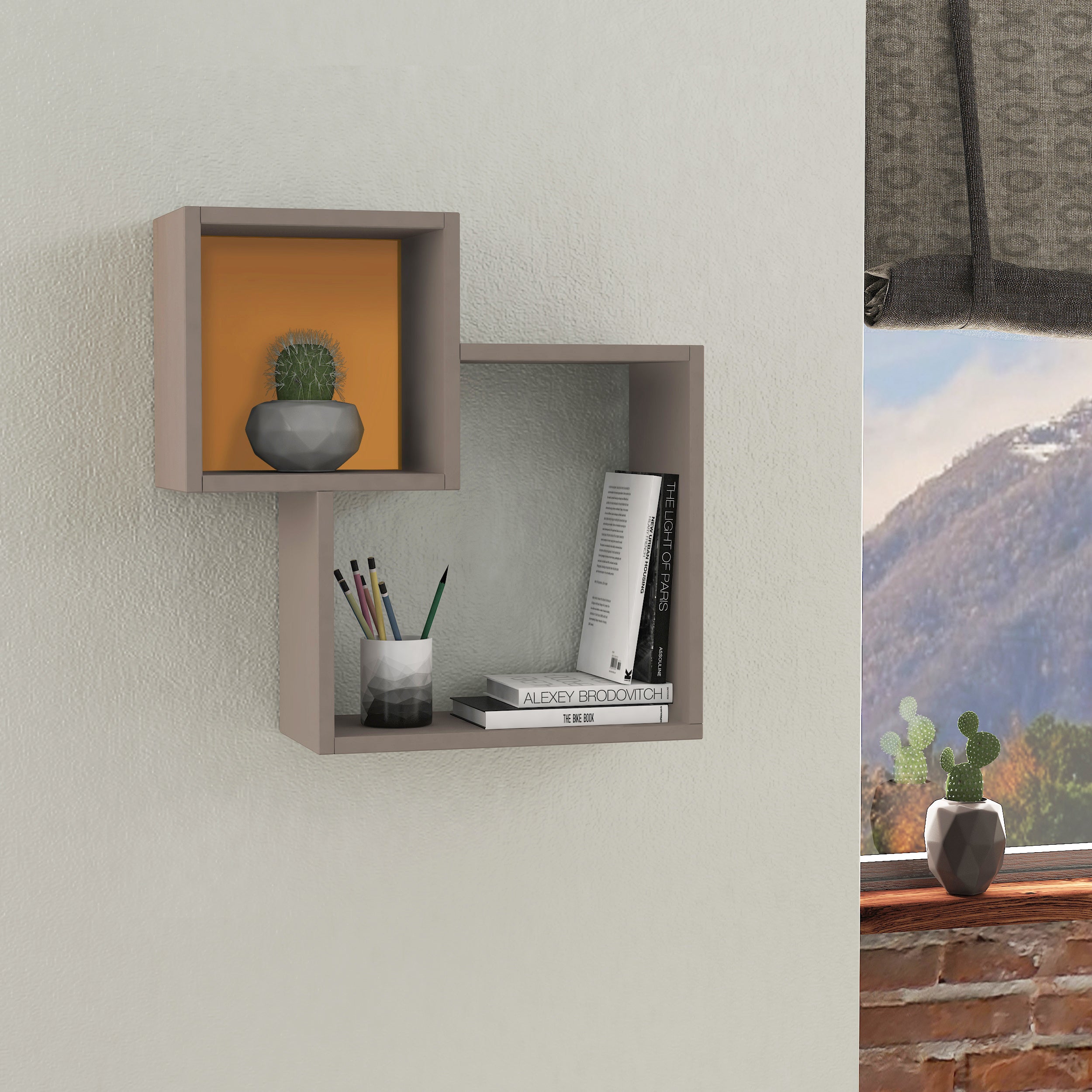 Stylish Floating Wall Shelf - Modern Wooden Shelves for Home Decor, Books & Display - Perfect for Living Room, Bedroom & Office Organization