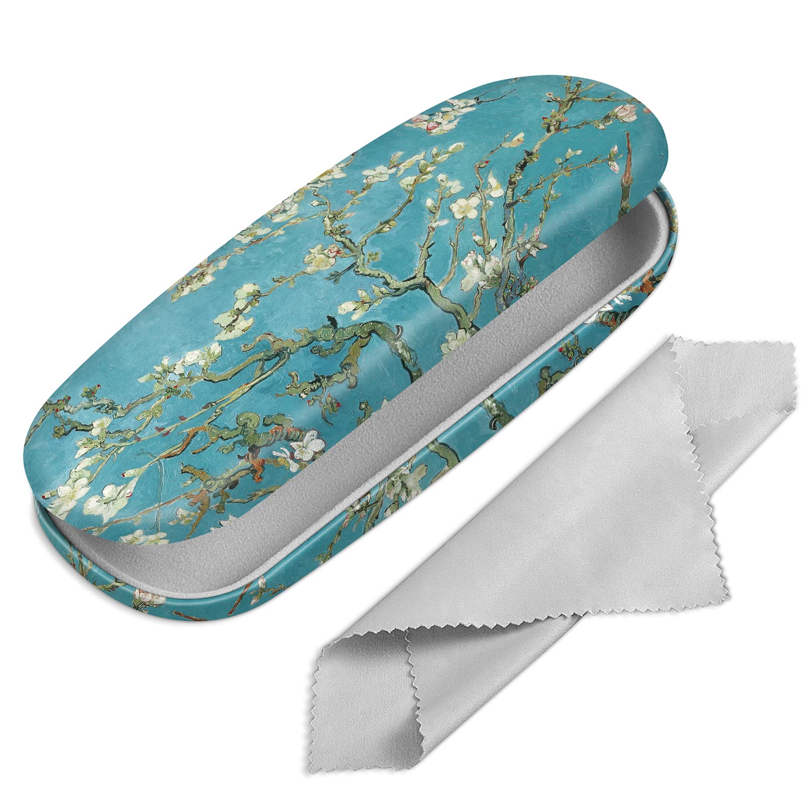 Fintie Hard Shell Protective Eyeglasses Case with Cleaning Cloth - Durable Portable Glasses Holder for Men & Women - Perfect for Travel, Work, and Everyday Use