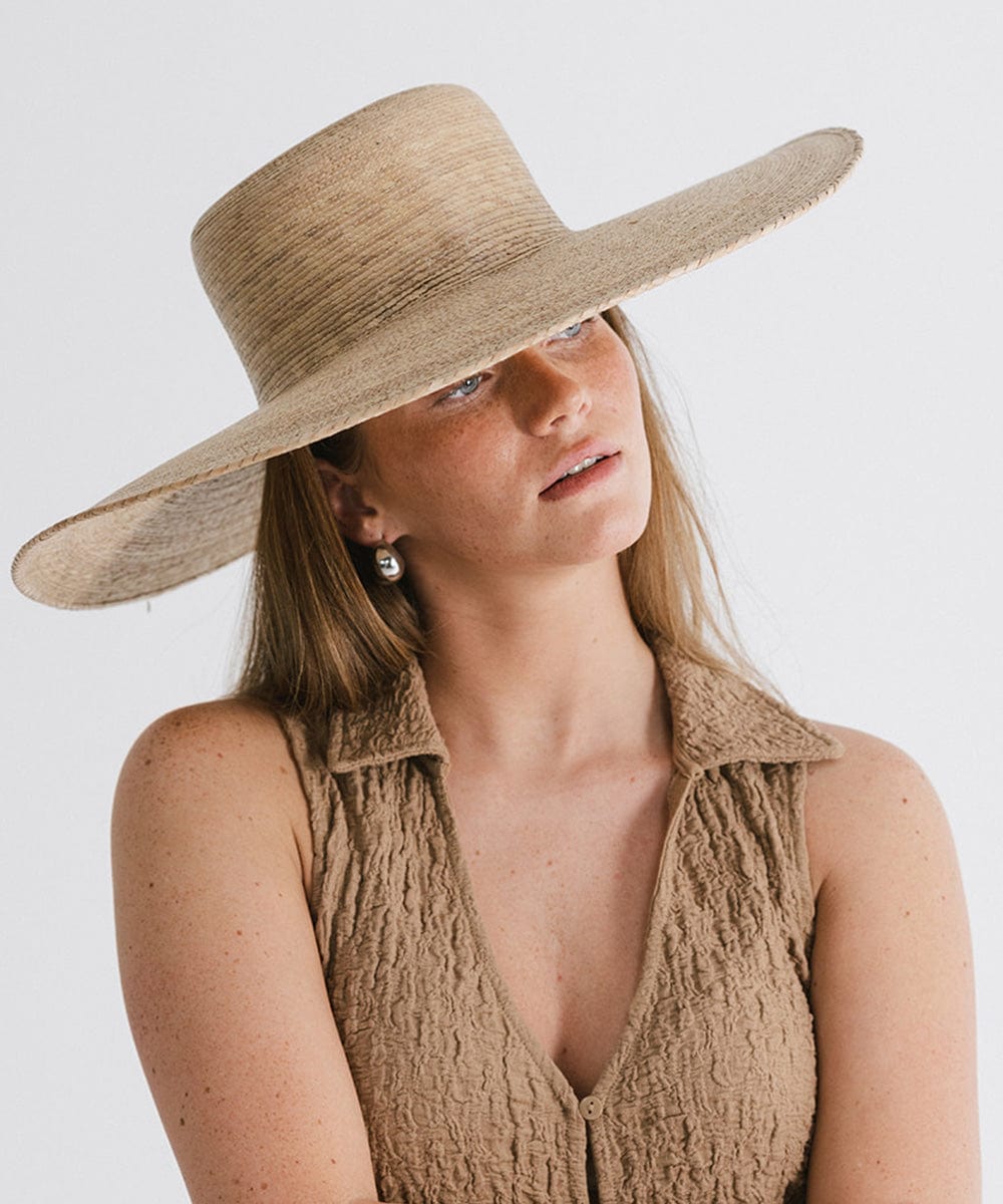 Jae Wide Brim Boater Straw Hat for Women - Summer Beach Sun Hat with UPF 50+ Protection - Fashionable Wide Brim Hat for Outdoor, Garden, Travel and Vacation