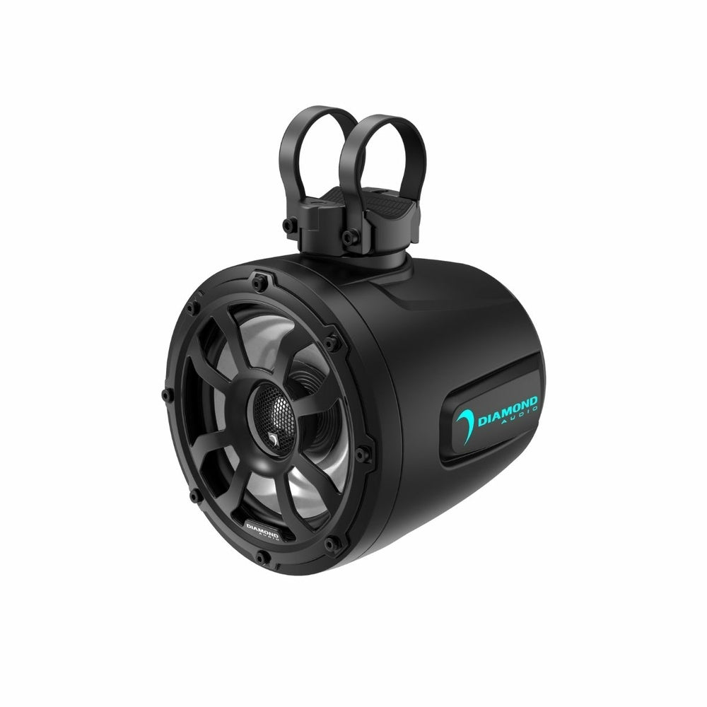 Diamond Audio POD65F4B 6.5 Inch 2-Way Marine Tower Speakers - 300W Peak (150W RMS) 4 Ohm Waterproof Boat Speakers - Perfect for Marine Audio Systems, Boats, Yachts & Outdoor Water Activities