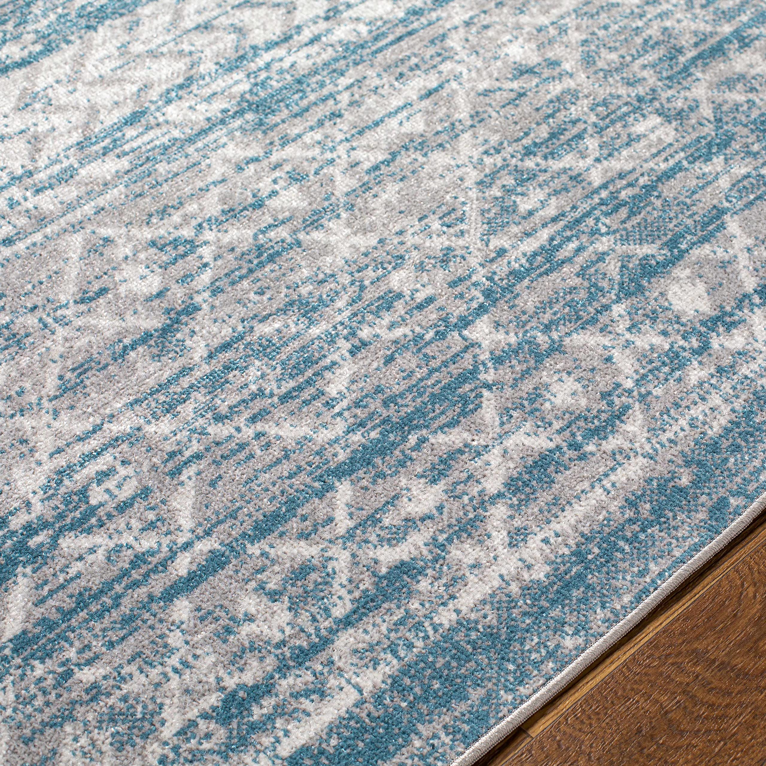 Hauteloom Sison Washable Area Rug - Blue & Gray 9'3