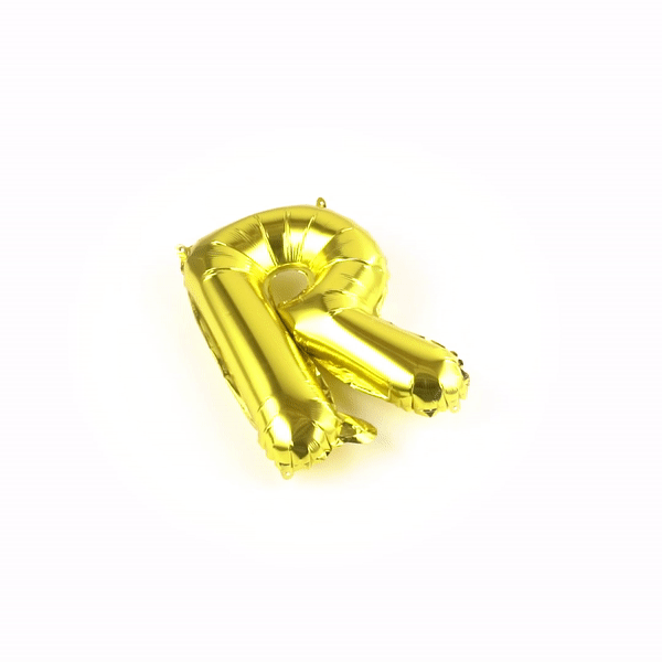Balloonify Gold Mylar Letter R Balloon 16