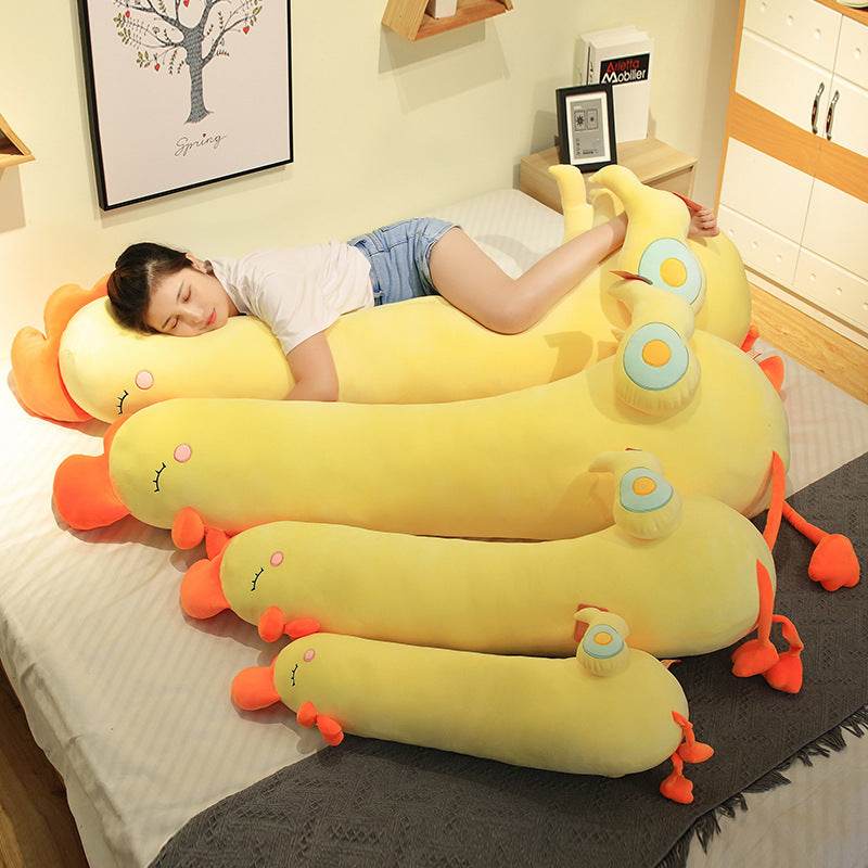 Extra Large Soft Chicken Body Pillow - Super Plush Hugging Pillow for Adults & Kids | Perfect for Cuddling, Napping, and Home Decor