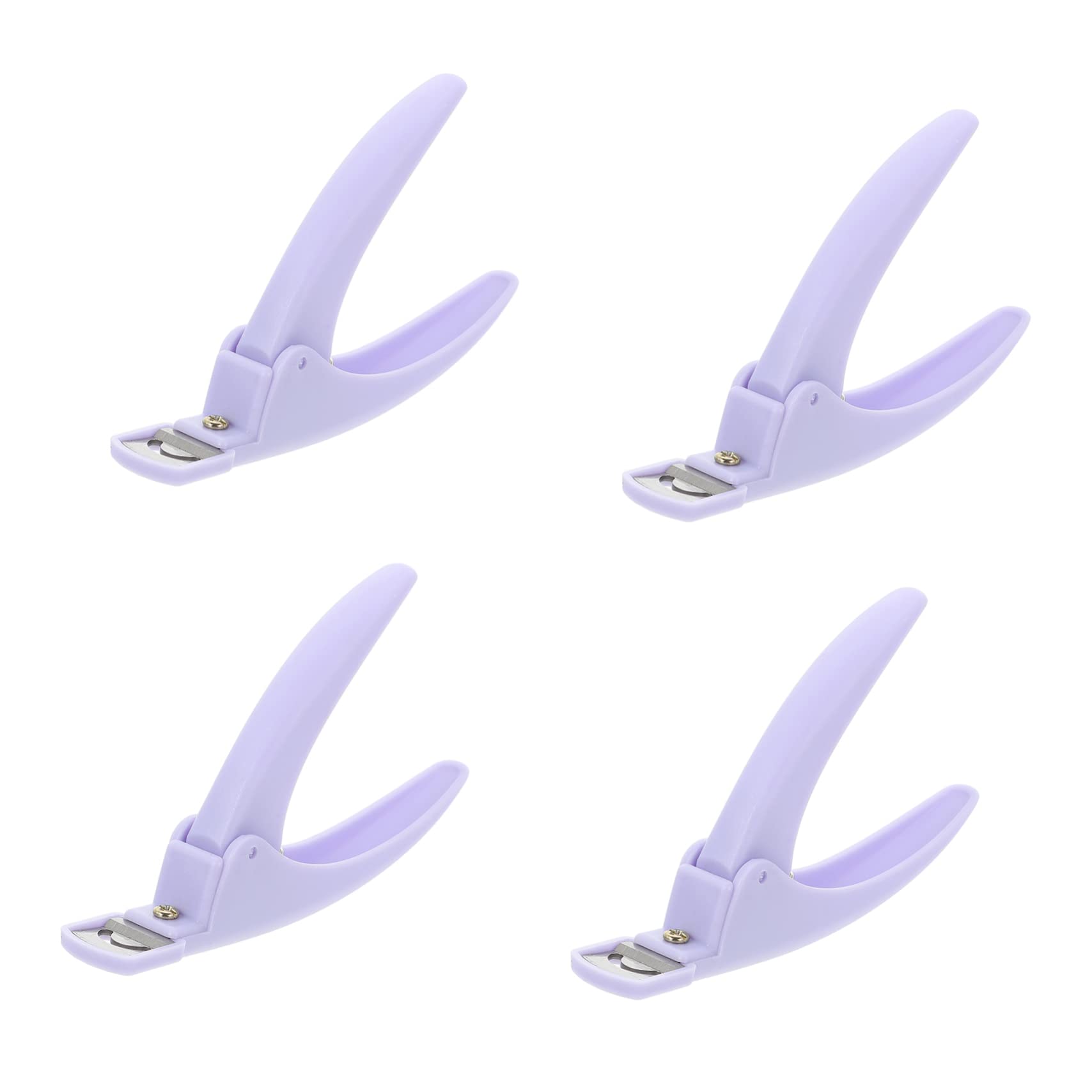 Healifty 4pcs U-Shaped Nail Clipper Set - Stainless Steel Manicure Tools for Home & Salon Use