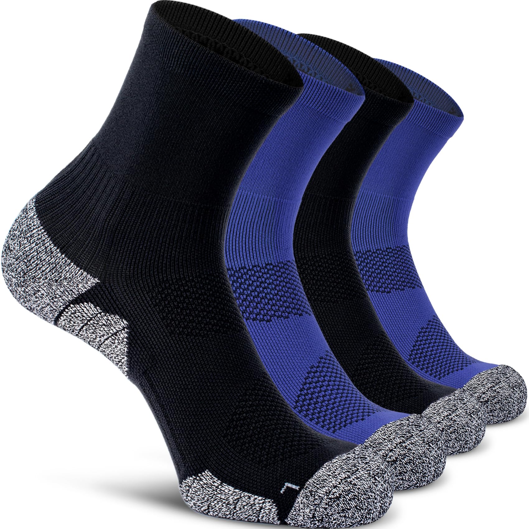 CWVLC Compression Athletic Quarter Socks for Men & Women - Breathable Cushioned Support Socks for Running, Basketball & Workout - Enhanced Performance & Comfort for Sports & Daily Wear