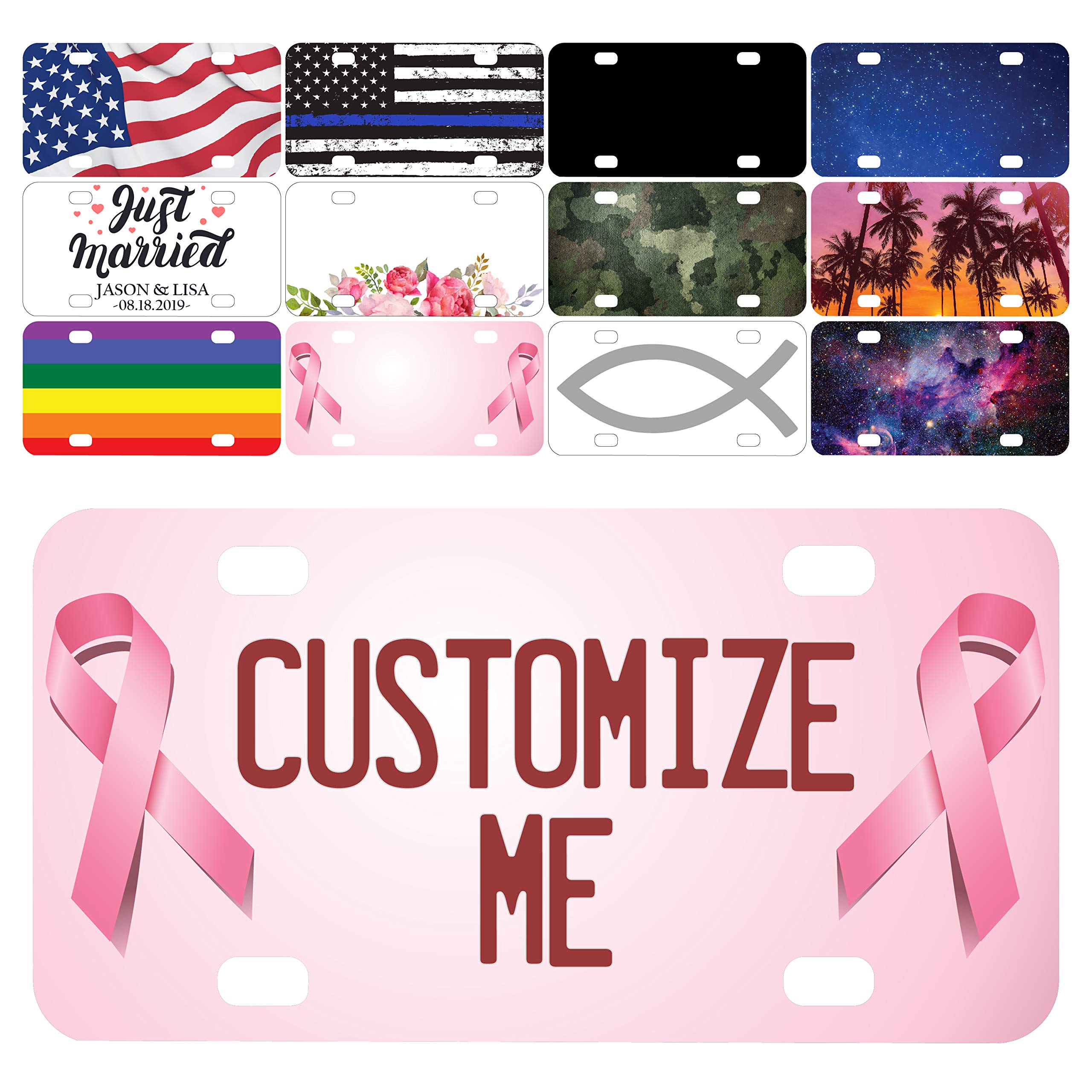 Custom Burgundy Front License Plate - Personalized Text or Logo - Novelty Car Tag for Front Bumper - Perfect for Gifts, Car Enthusiasts & Customization Lovers