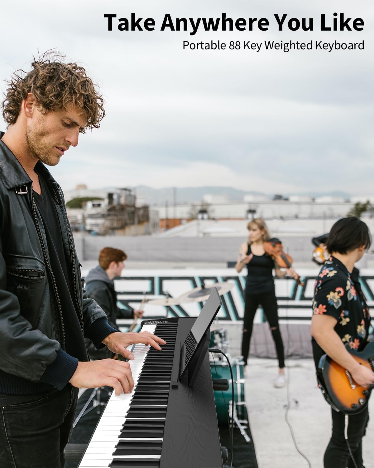 88-Key Digital Piano for Beginners - Full-Size Weighted Hammer Action Electric Keyboard with 200 Voices, 200 Rhythms & 89 Demo Songs | Includes 3 Piano Pedals & Power Adapter | Perfect for Home Practice, Music Lessons & Studio Recording