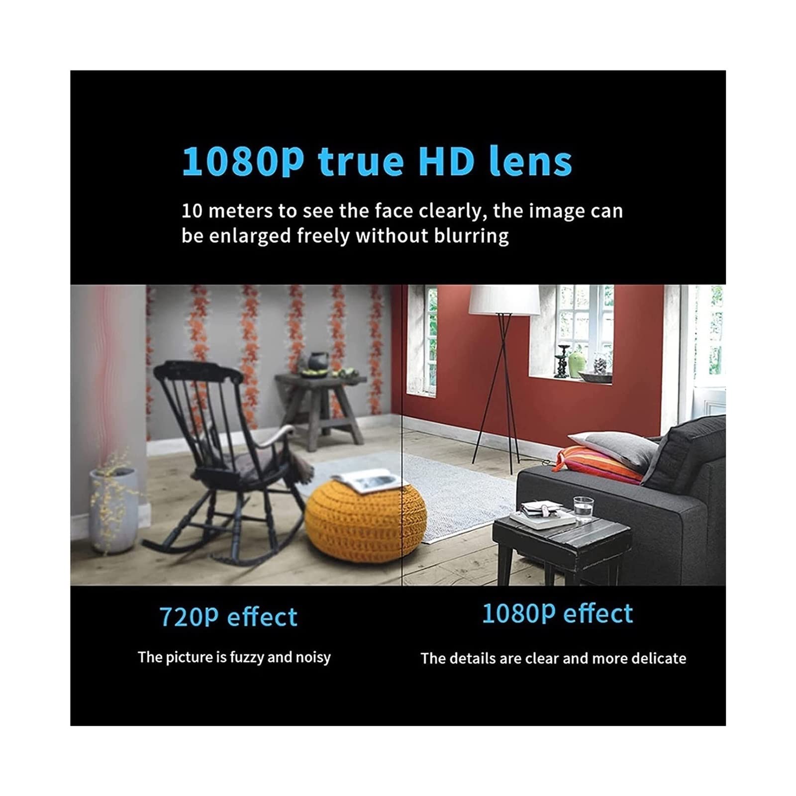 BFYNDE Mini 5G Wireless WiFi Security Camera 1080p HD with Night Vision - Compact Indoor/Outdoor Surveillance Camera for Home, Baby Monitor, Pet Camera & Office Security