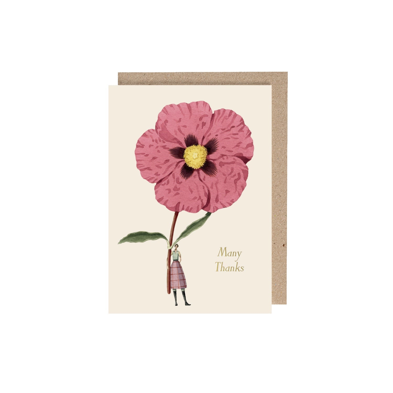 Beautiful Cistus Flower Thank You Greeting Card - Perfect for Birthdays, Anniversaries & Appreciation Gifts