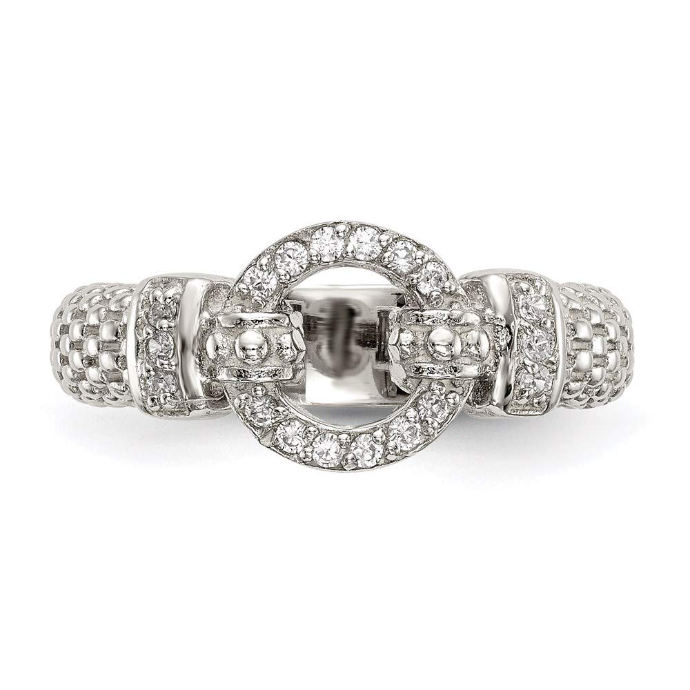 925 Sterling Silver Cubic Zirconia Textured Ring for Women - Elegant Fine Jewelry Gift for Her - Perfect for Anniversaries, Birthdays & Special Occasions