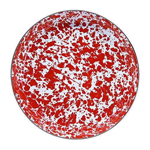 Premium Red Swirl Pasta Plates - Set of 4 (10-Inch) for Italian Dining, Dinner Parties & Elegant Table Settings