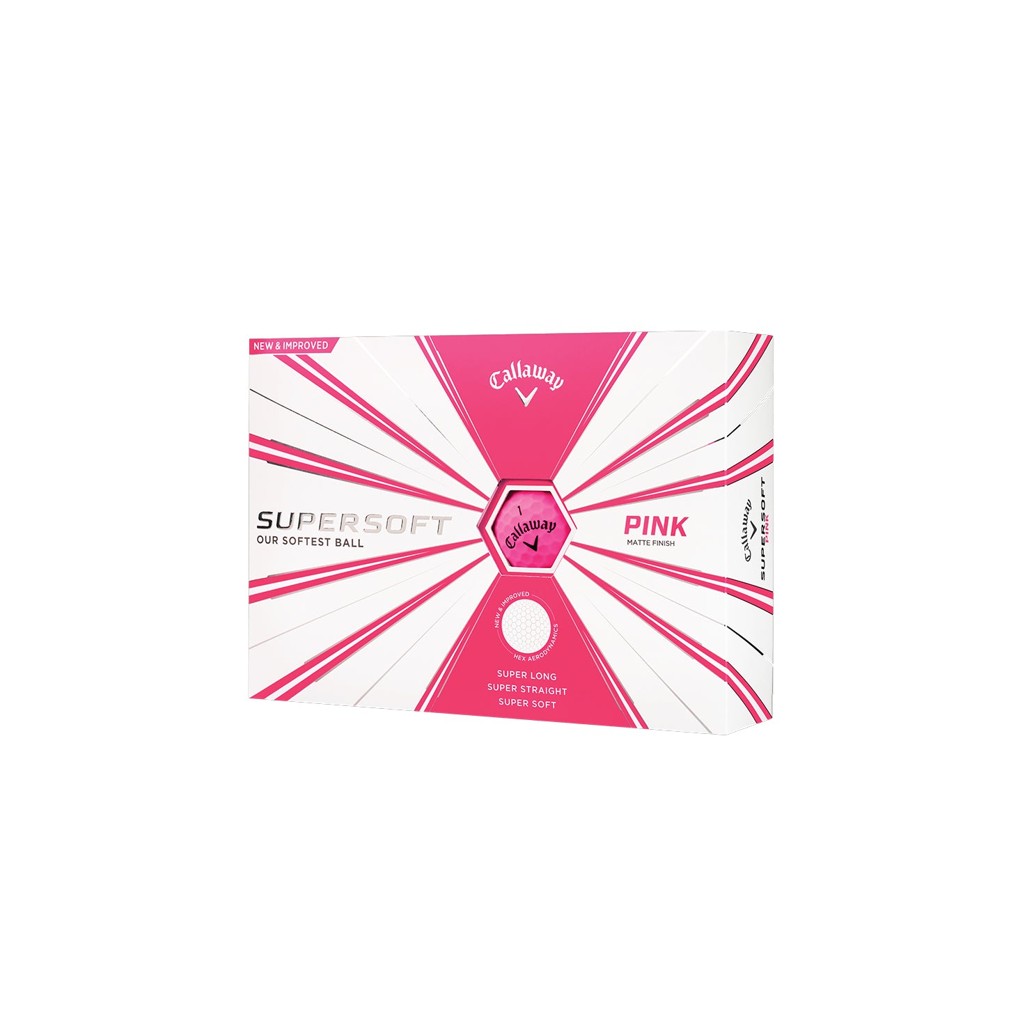 Callaway Supersoft Pink Golf Balls - Premium Low Compression for Distance & Accuracy | Perfect for Women & Beginners on the Course