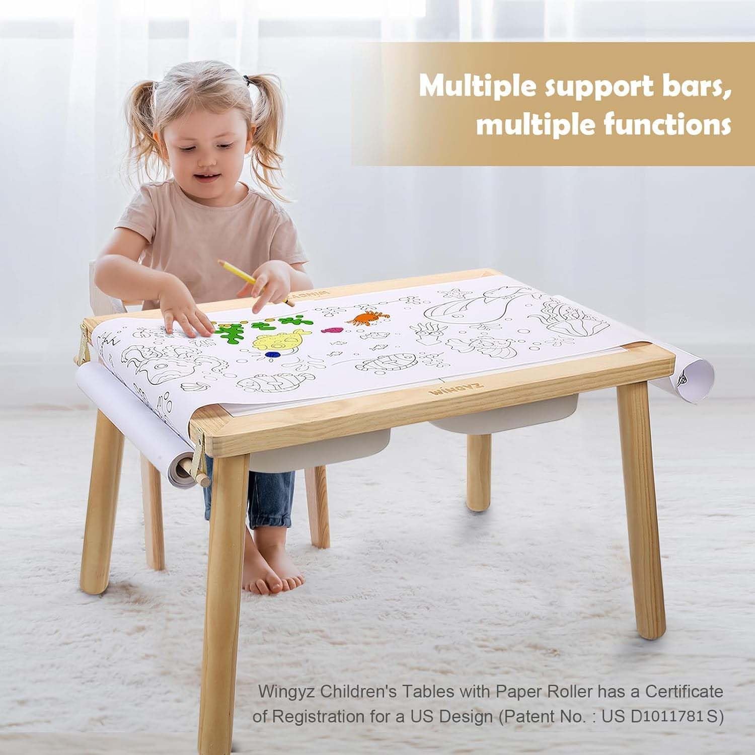 Wingyz Kids Activity Table - Play, Study & Dining Table with Storage Bins, Sensory Table for Toddlers, Perfect Birthday Gift for Boys & Girls - Ideal for Playrooms, Classrooms & Daycare Centers