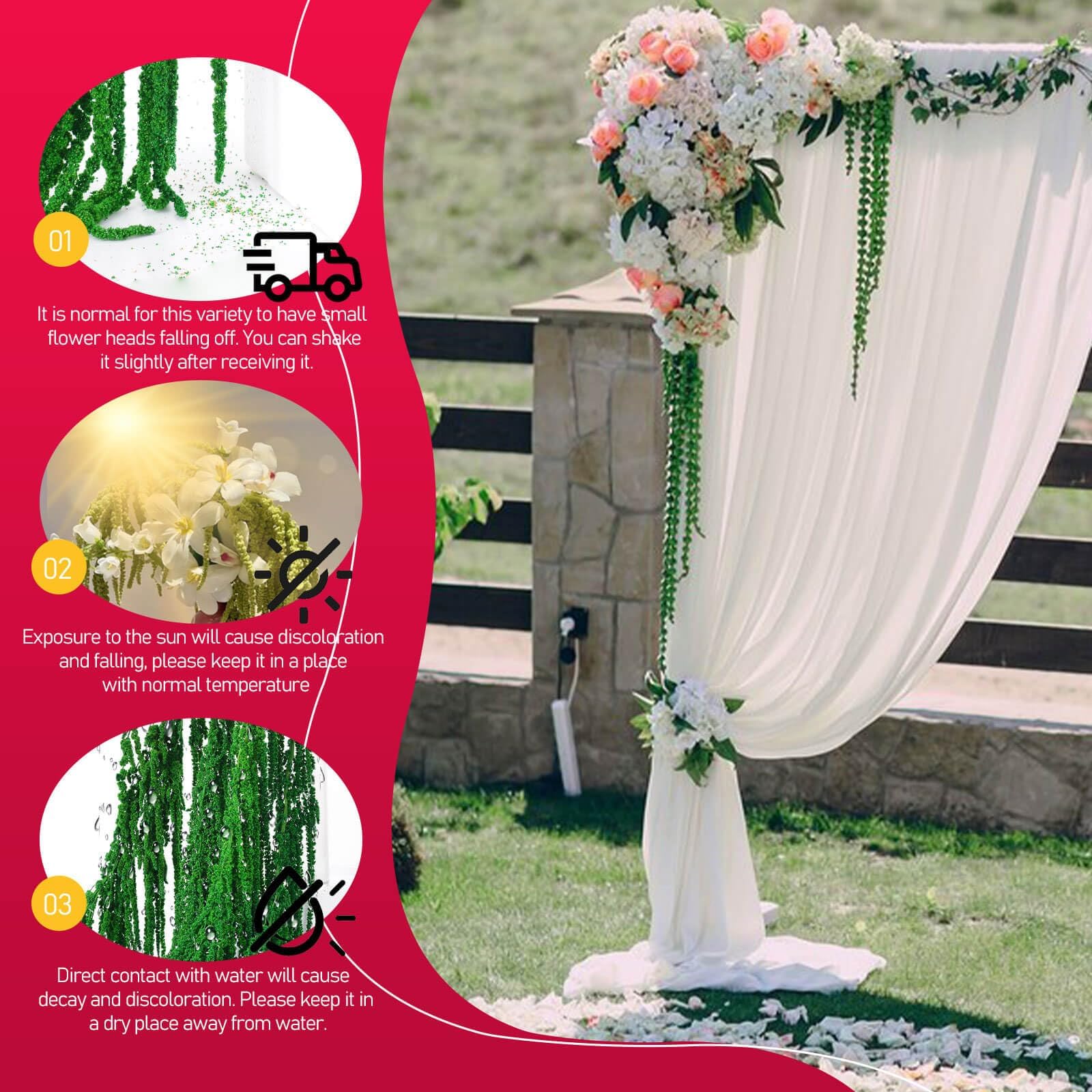 5Pcs Real Dried Amaranthus Hanging Flowers - 23