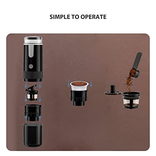 Portable Manual Coffee Maker for K-Cup & Ground Coffee - Handheld Espresso Machine for Camping, Hiking & Travel | No Heating, One-Button Operation | Perfect for Outdoor Adventures & Office Use