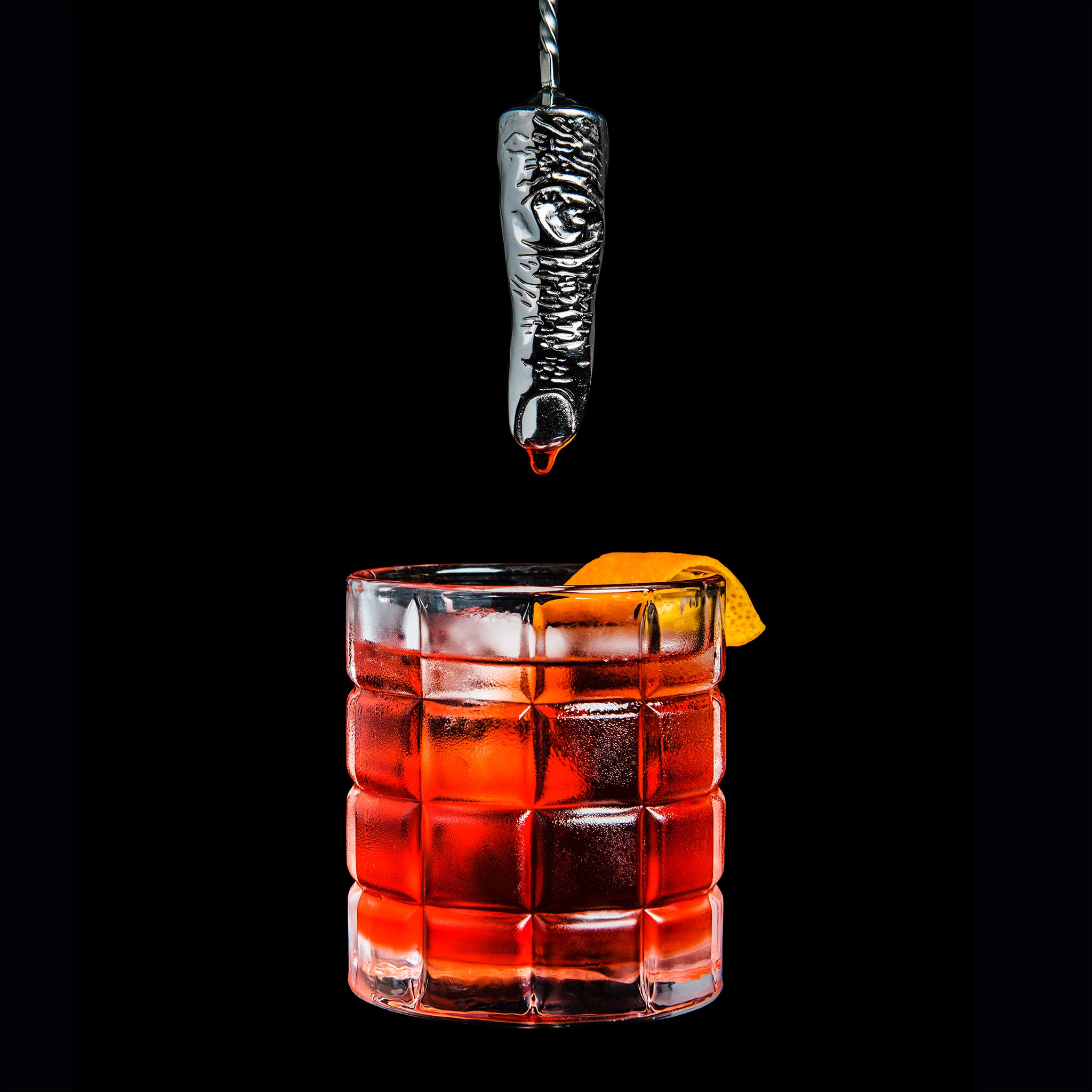 GAZ REGAN Negroni Cocktail Stainless Steel Finger Stirrer Bar Tool - 35cm Mixing Stick for Cocktails, Martinis, and Whiskey Drinks - Perfect for Home Bars and Professional Bartenders