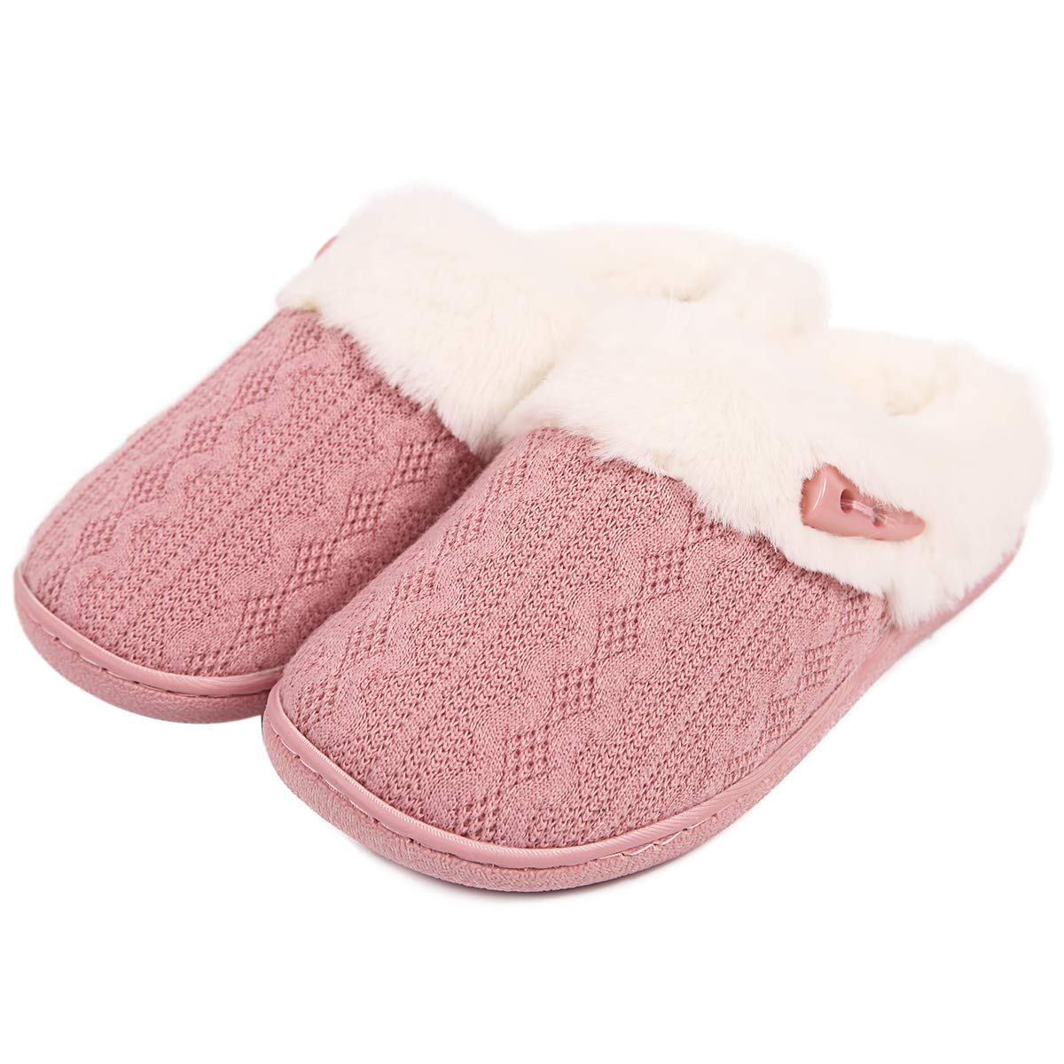 Caramella Bubble Women's Memory Foam Slippers - Ultra Soft Wool-Like Plush Fleece Lined House Shoes with Faux Fur for Indoor & Outdoor Use - Perfect for Relaxing at Home, Lounging, and Keeping Feet Warm in Winter