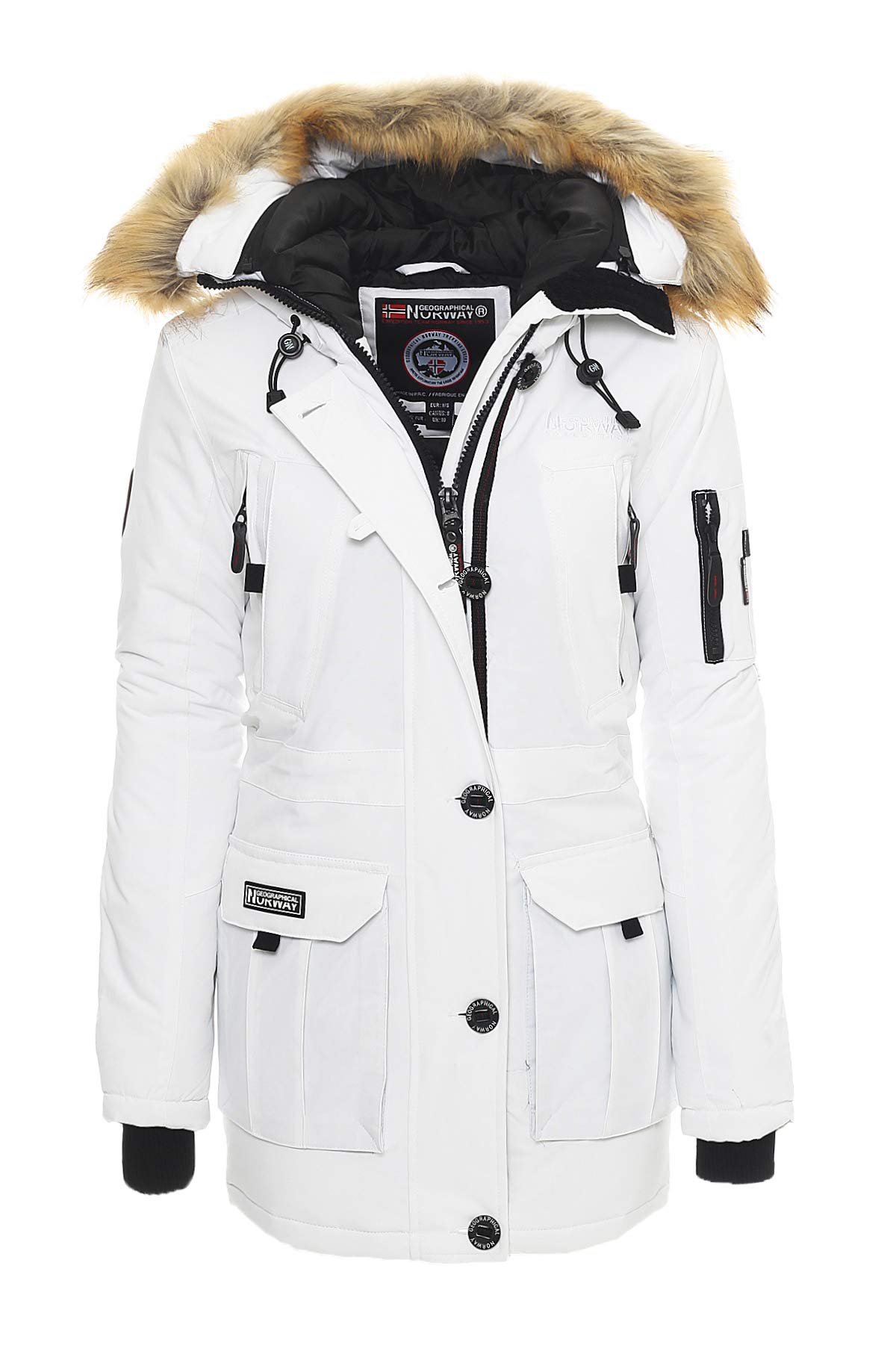 Geographical Norway Women's Winter Jacket - Waterproof & Windproof Airline Travel Coat for Cold Weather - Perfect for Skiing, Hiking & Outdoor Adventures
