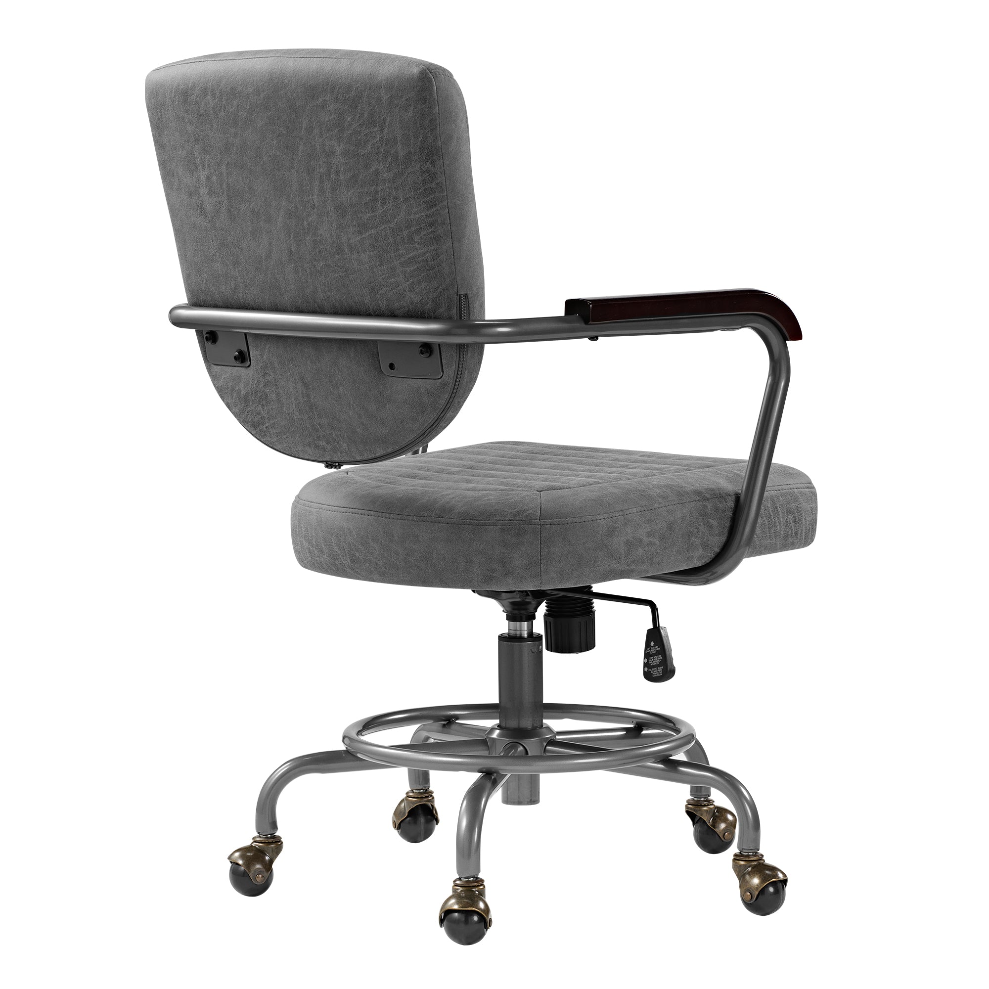 Cole Solid Wood Arm Task Office Chair - Ergonomic Home Office Desk Chair for Comfortable Work & Study - Perfect for Small Spaces & Modern Workspaces
