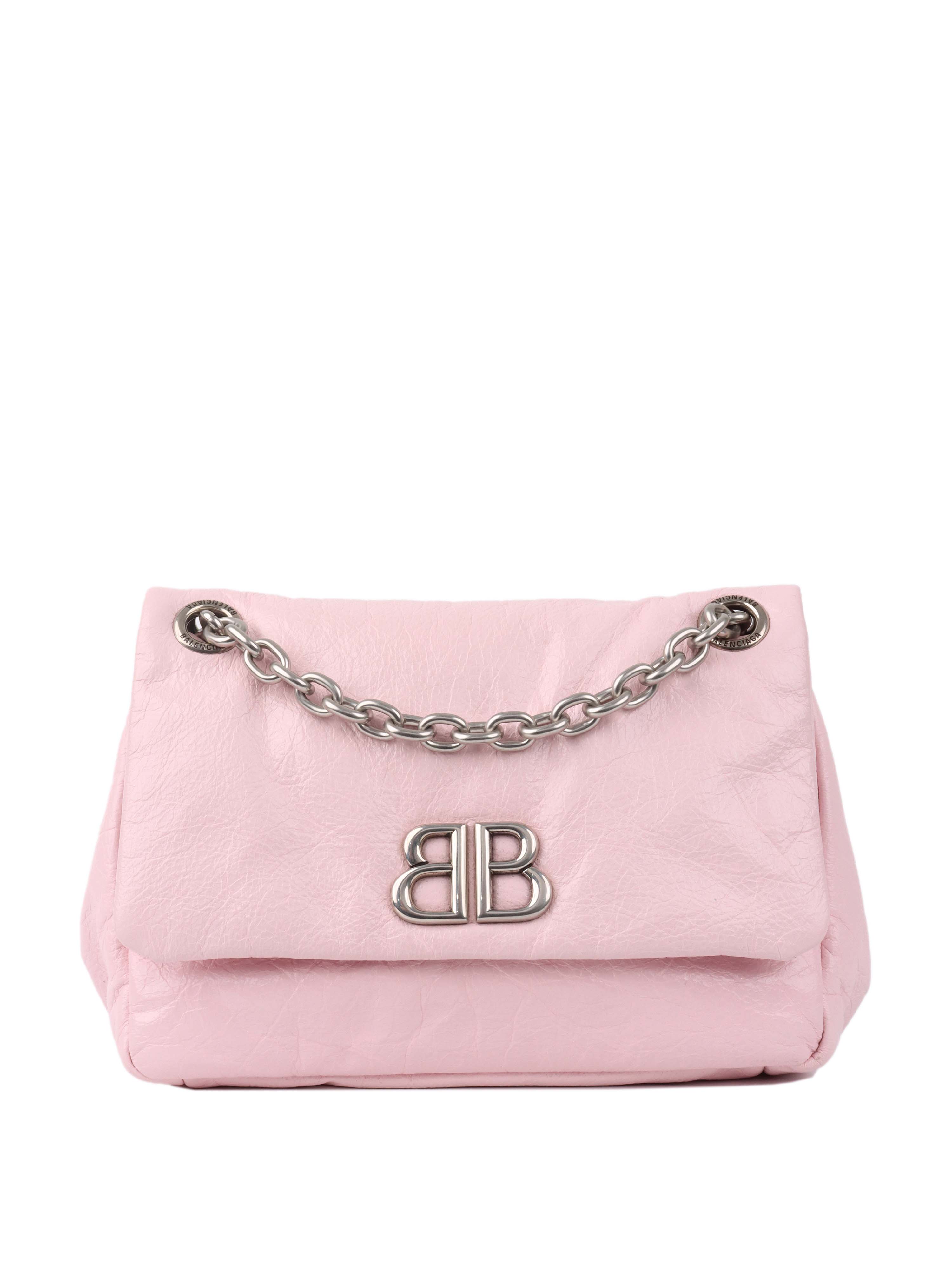 Balenciaga Monaco Mini Bag in Petal Pink - Luxury Crossbody Purse for Women, Perfect for Parties, Dates & Everyday Use