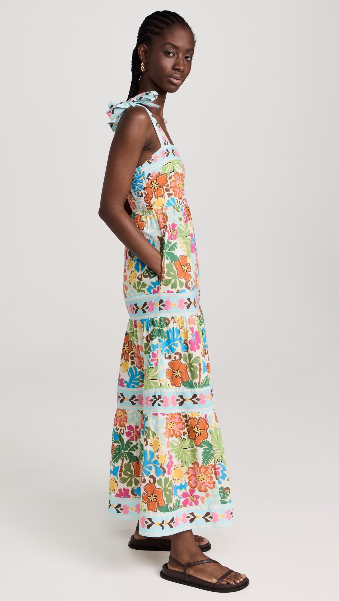Beach Riot Women's Charlotte Dress - Flowy Summer Maxi Dress with Side Slit, Boho Chic for Beach Vacations & Pool Parties