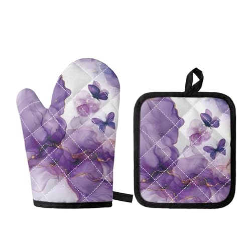Purple Butterfly Marble