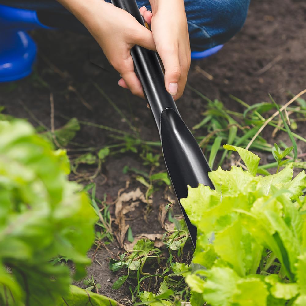 **Heavy Duty Multi-Purpose Garden Shovel & Planting Knife - Weeding, Bulb Planting, Cultivating Tool with Hanging Hole - Durable Yard Trowel for Gardening (Black) | Perfect for Home Gardens, Landscaping & Outdoor Planting**