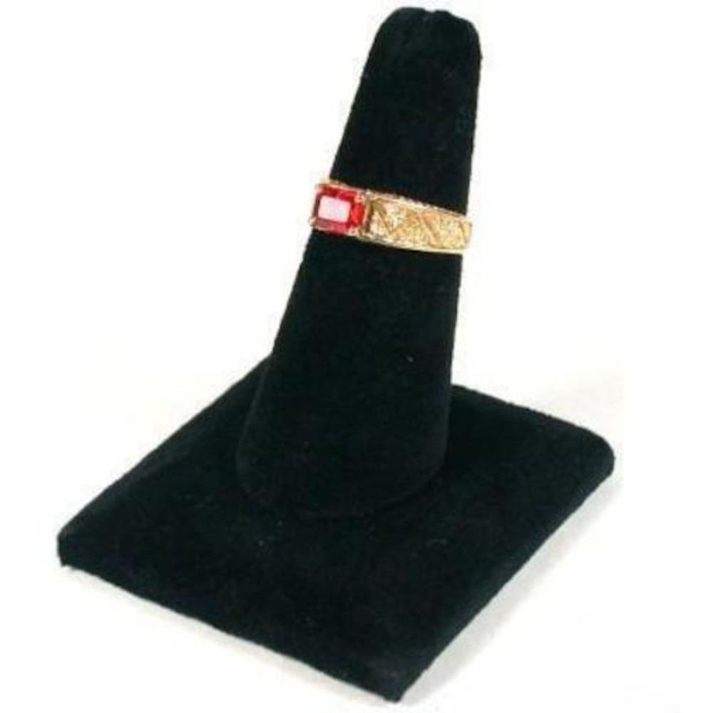 Black Velvet Ring Finger Display Holder - Elegant Jewelry Showcase Stand for Engagement Rings, Wedding Bands & Fashion Rings - Perfect for Retail Stores, Jewelry Displays & Photoshoots