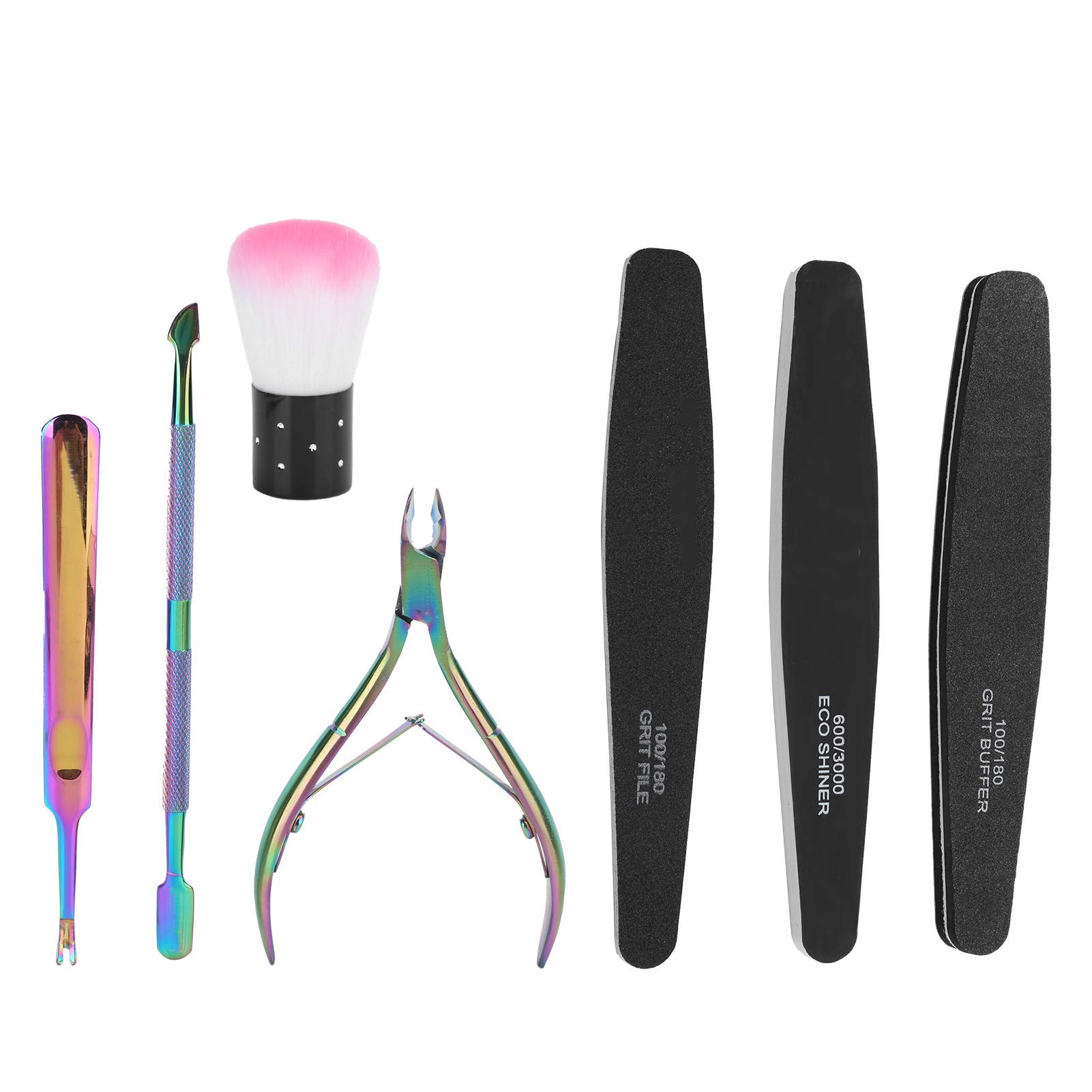 Portable Nail Art Kit for Beginners - Smoothing & Shaping Tools for Manicure & Polishing at Home