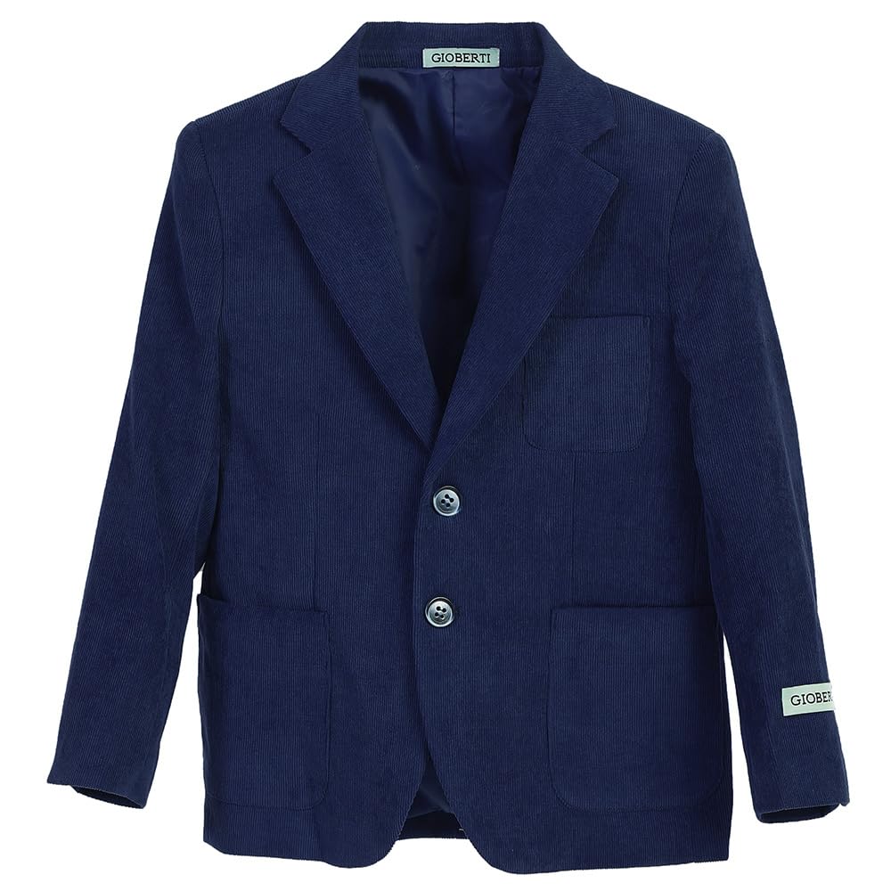 Gioberti Kids & Boys Corduroy Blazer Jacket - Stylish Formal Wear for School, Parties & Special Occasions