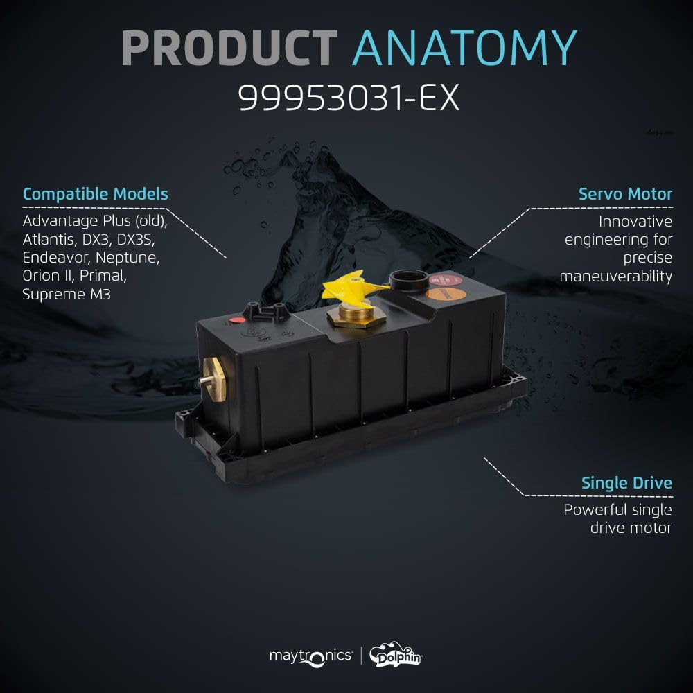 Genuine Dolphin Replacement Motor Unit for Robotic Pool Cleaners - Part #99953031-EX - Perfect for Pool Maintenance & Cleaning Accessories