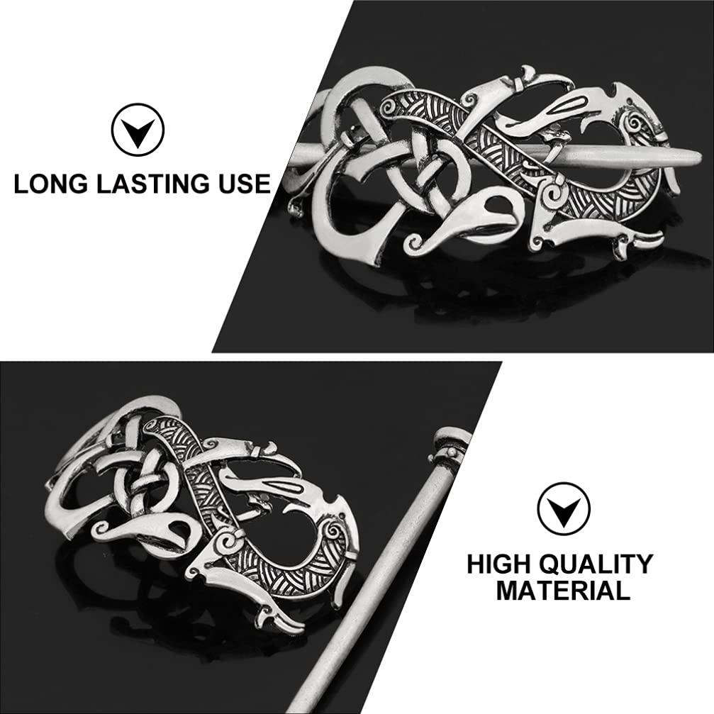Beaupretty Celtic Hair Clips for Women - 2PCS Viking Style Hairpins with Intricate Knot Design, Vintage Metal Hair Barrettes & Hair Slides - Perfect for Weddings, Cosplay, and Everyday Elegance