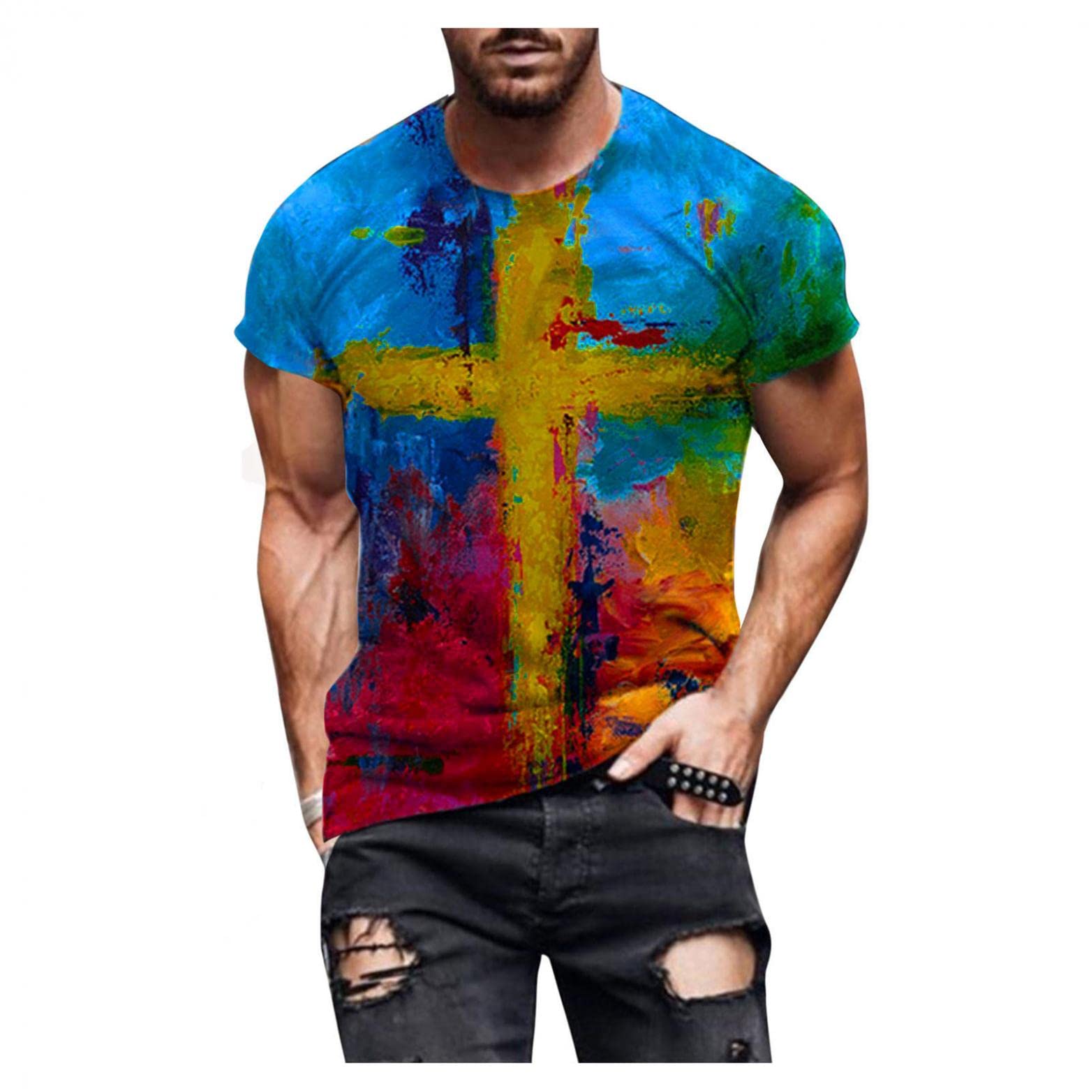 Cool Graphic T-Shirts for Men - Fashion Crew Neck Short Sleeve Casual Streetwear Art Tees | Perfect for Everyday Wear, Street Style & Gifts