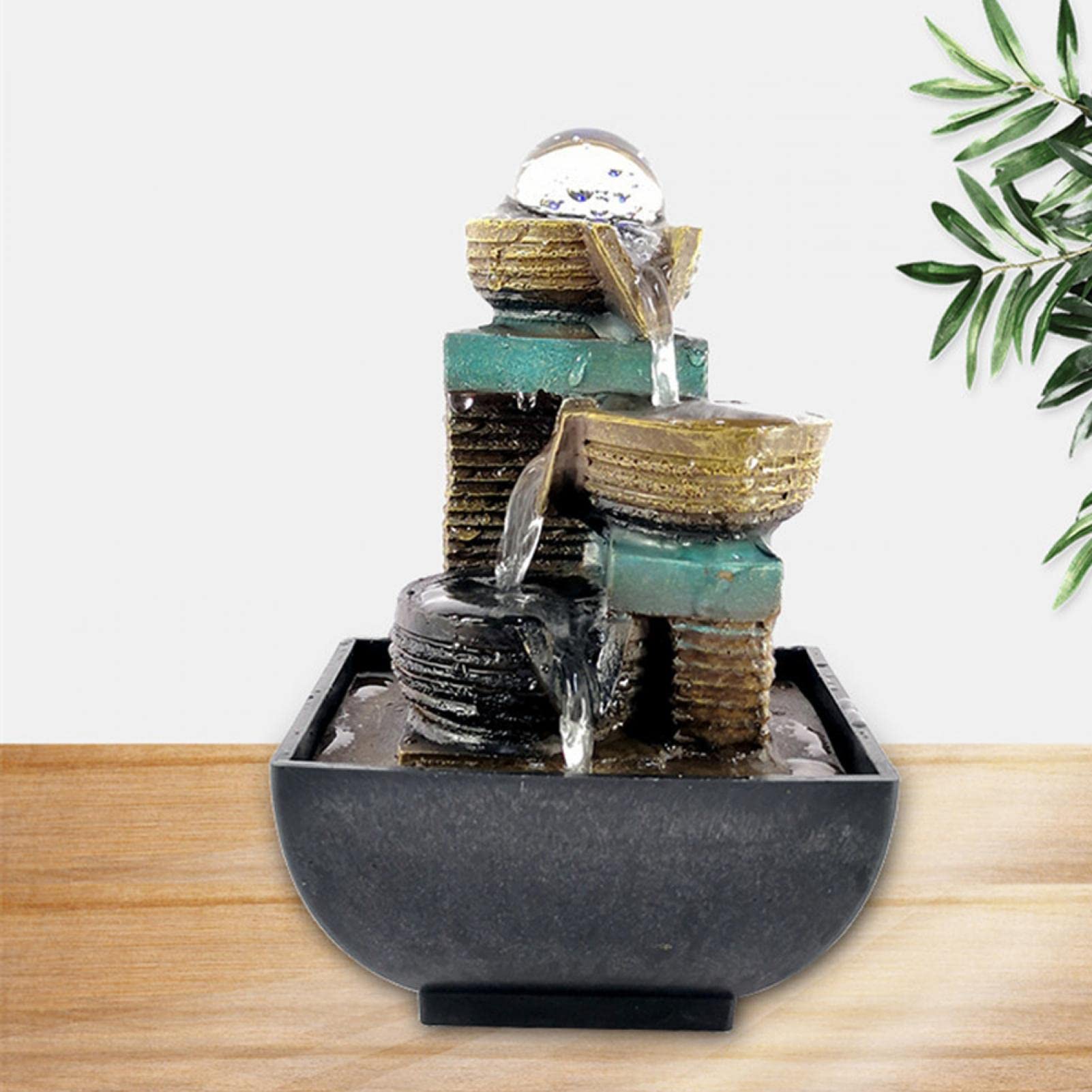 Relaxing Tabletop Water Fountain with Submersible Pump - Zen Meditation Indoor Fountain for Home, Office, Bedroom | Perfect for Stress Relief, Yoga Spaces & Decorative Water Feature