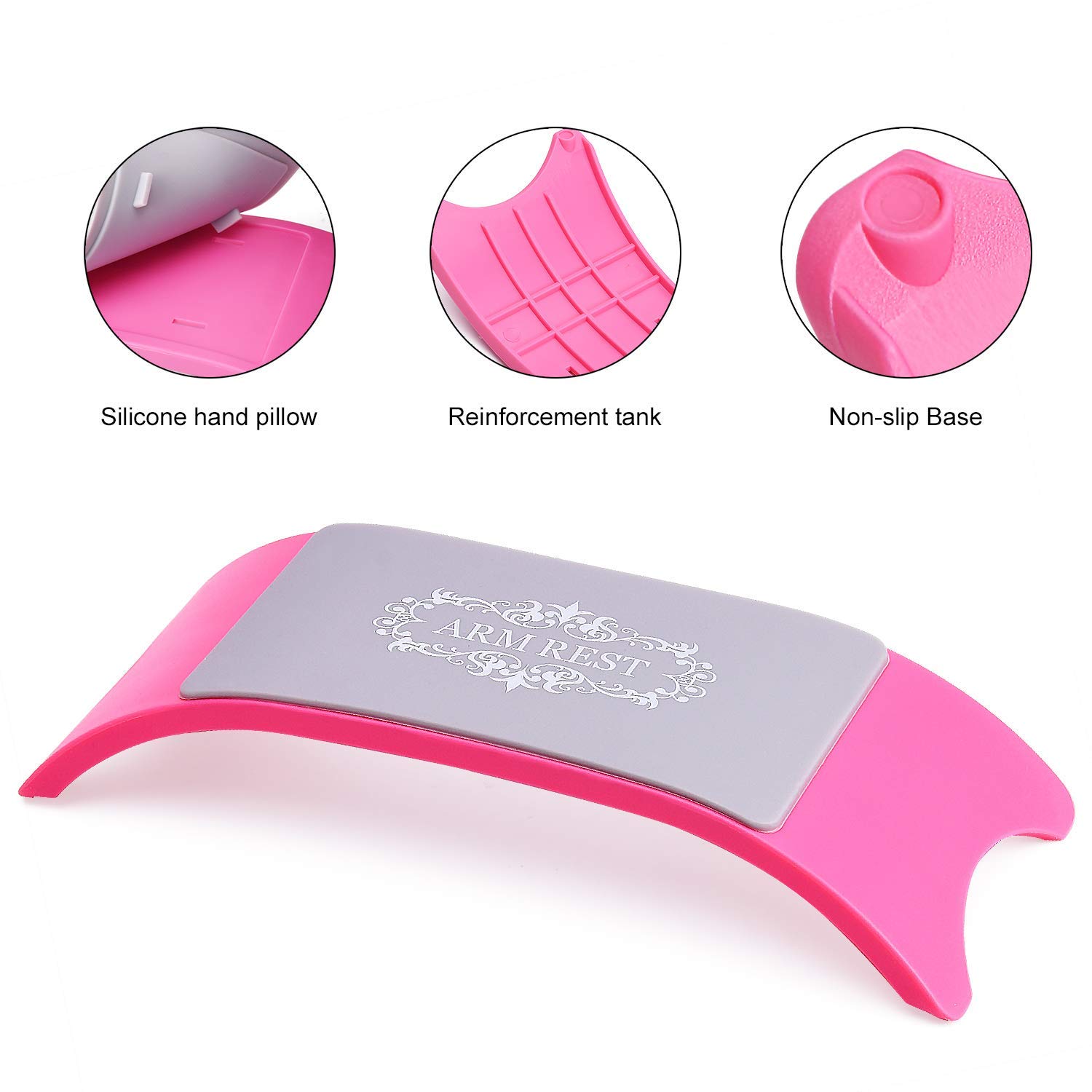 **Silicone Nail Art Hand Pillow & Manicure Table Mat - My Colors Arm Rest for Nail Salon Equipment - Perfect for Gel Polish, Acrylic Nails & Professional Nail Art**