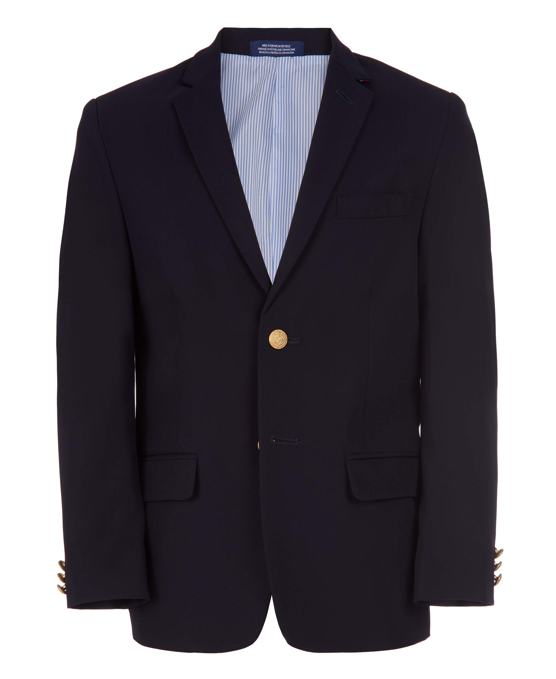 IZOD Boys' Brass Button Blazer Jacket - Classic Kids Formal Wear for School, Weddings & Special Occasions