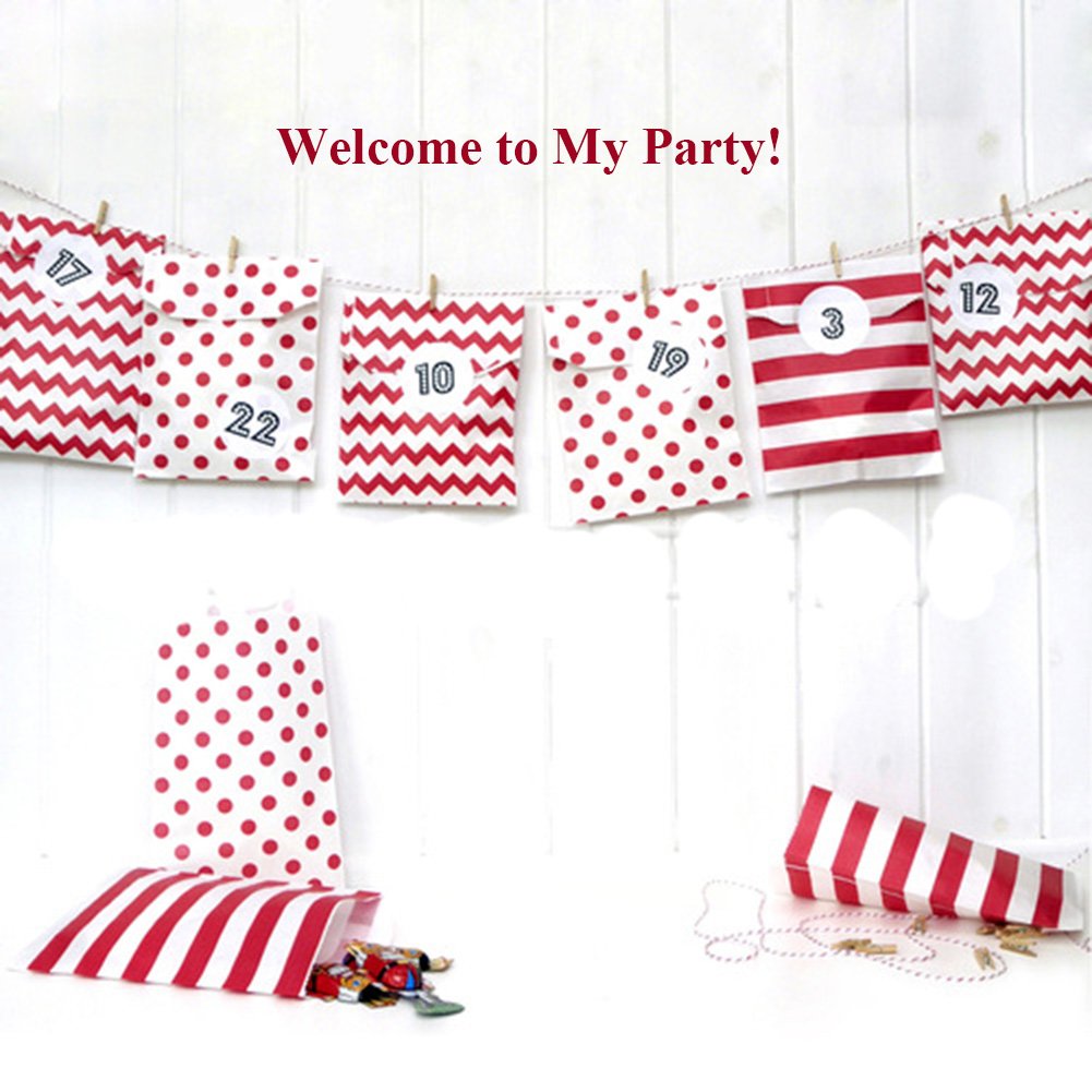 Eco-Friendly Biodegradable Paper Candy Cookie Bags | Food Safe Party Favor Bags | 100 Count, 4 Assorted Designs (Grey) | Perfect for Birthday Parties, Baby Showers & Wedding Favors