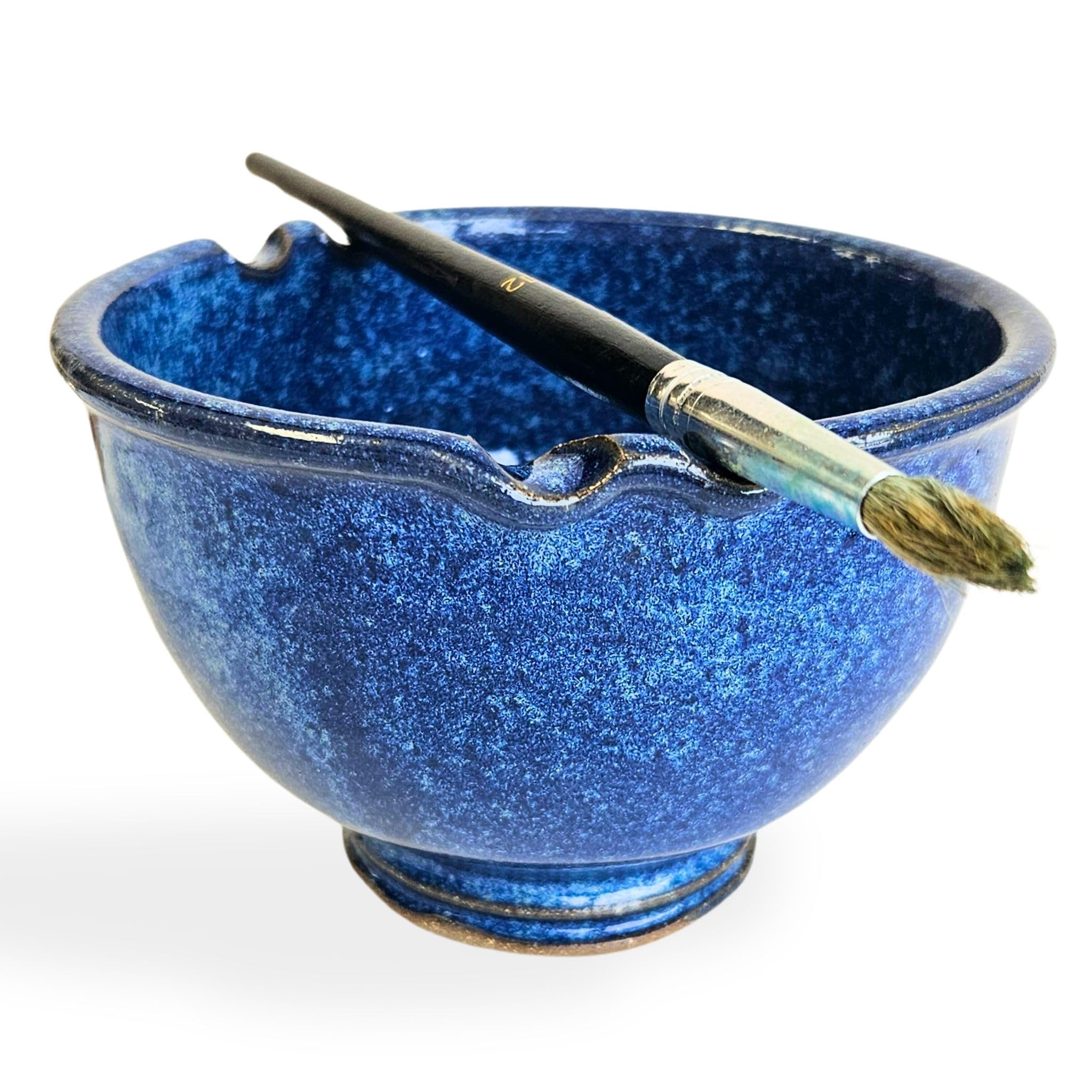Premium 2-Piece Watercolor Painting Set with Bowl, Brush Caddy & Rest Stand - Cobalt Blue - Ideal for Artists, Students & DIY Enthusiasts - Perfect for Art Studios, Classrooms & Home Painting Projects