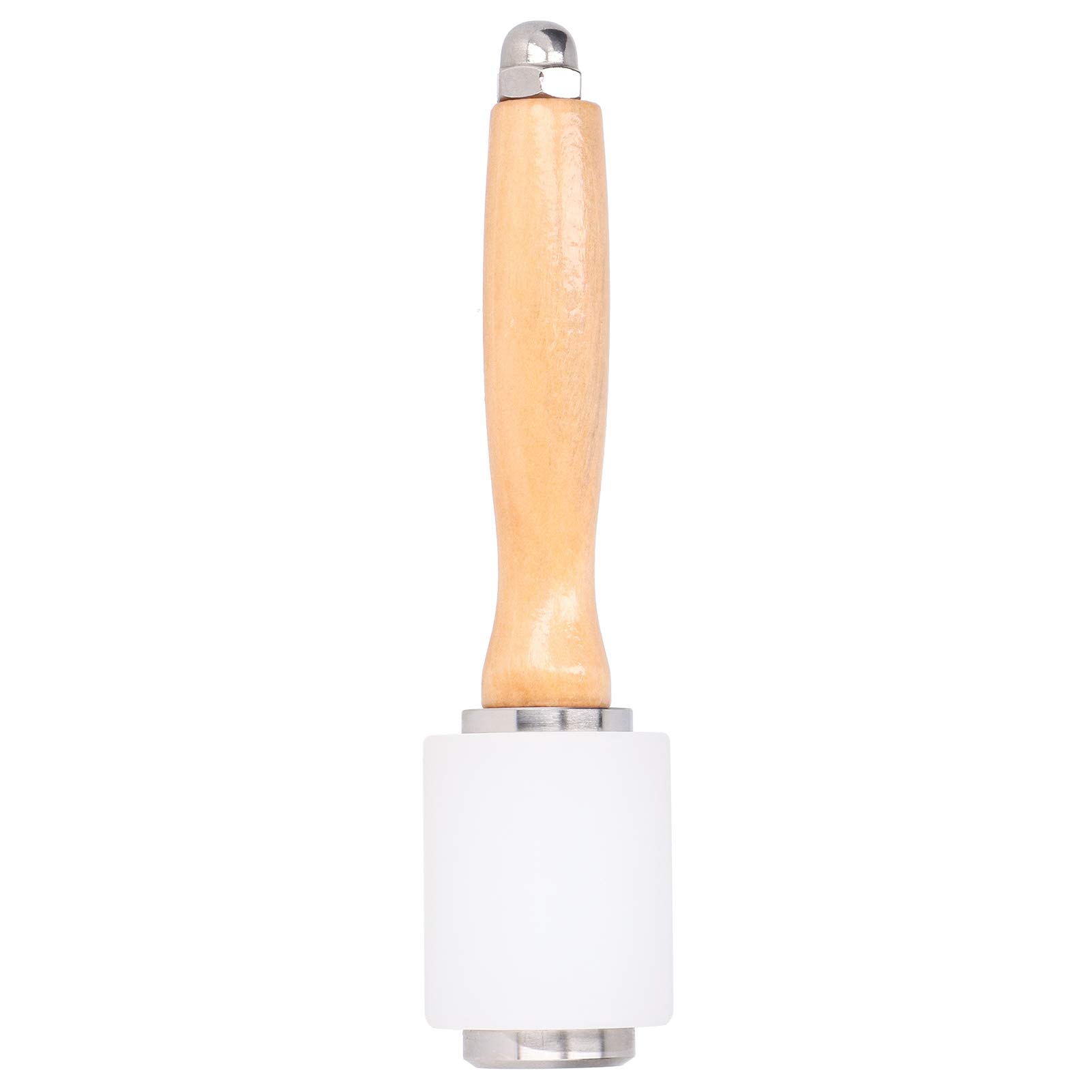 Premium Leather Carving Hammer with Nylon Head & Wooden Handle - DIY Leathercraft Mallet for Stamping, Tooling & Crafting - Perfect for Leatherworking, Bookbinding & Shoemaking Projects