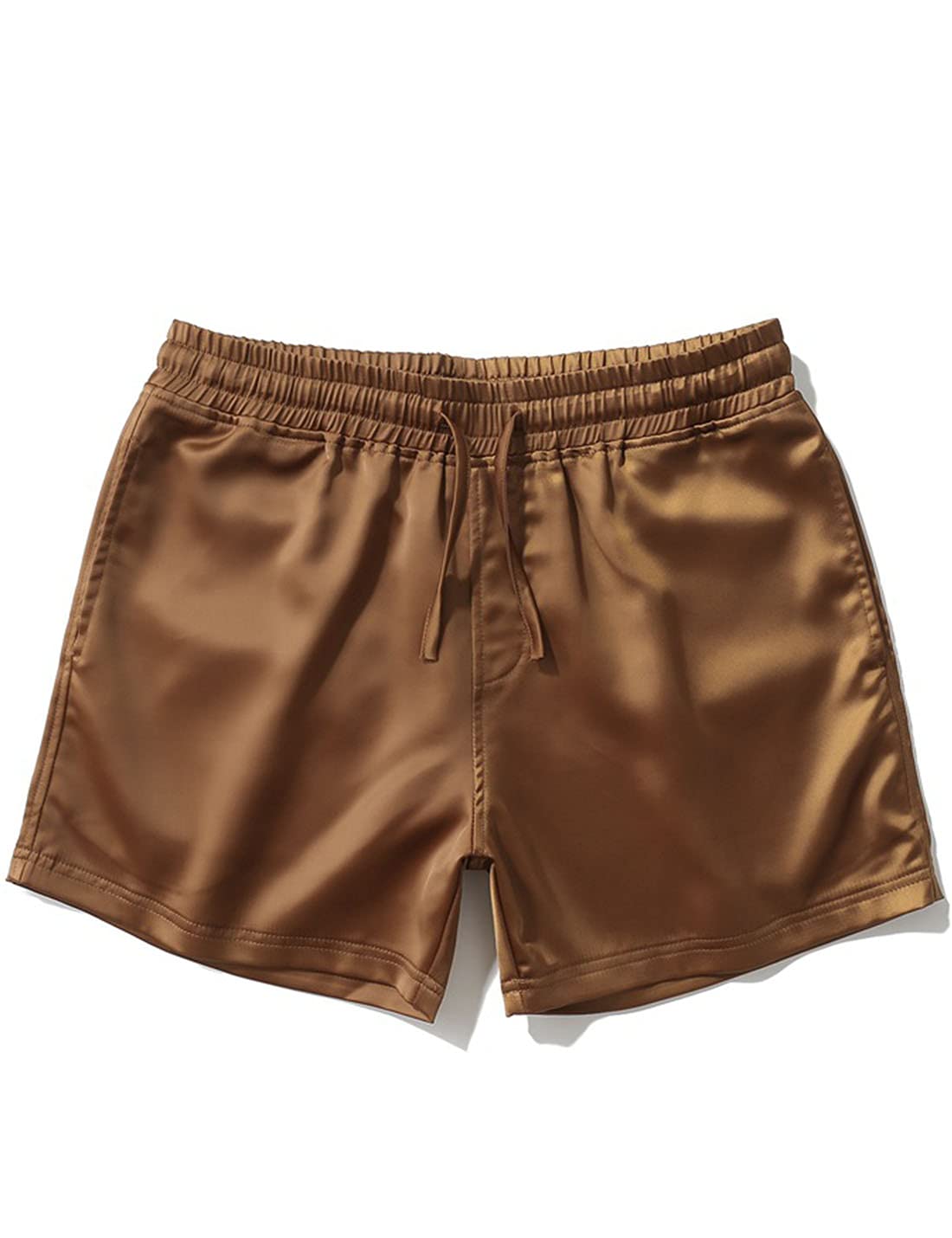 PAODIKUAI Men's Silky Satin Swim Trunks - Quick Dry Beach Shorts for Swimming, Lounge & Sleep - Comfortable Summer Swimwear for Pool, Vacation & Nightwear