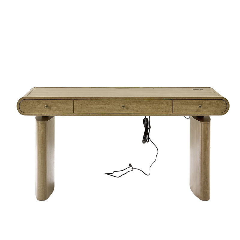 Louise Mid Century Modern Electric Height Adjustable Standing Desk with Wireless Charging - Perfect for Home Office, Gaming & Workspace Ergonomics